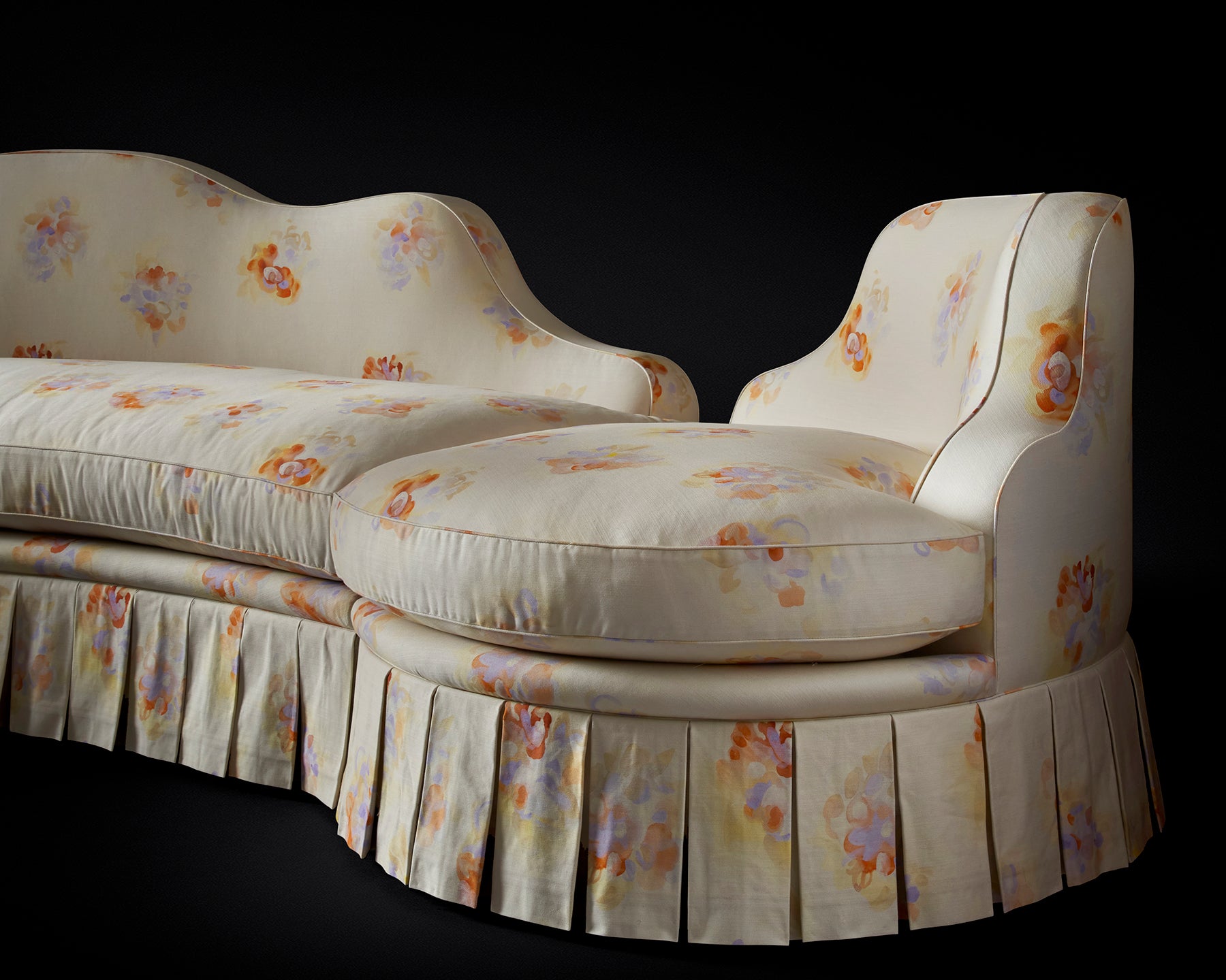 Blurry Floral Cotton Linen