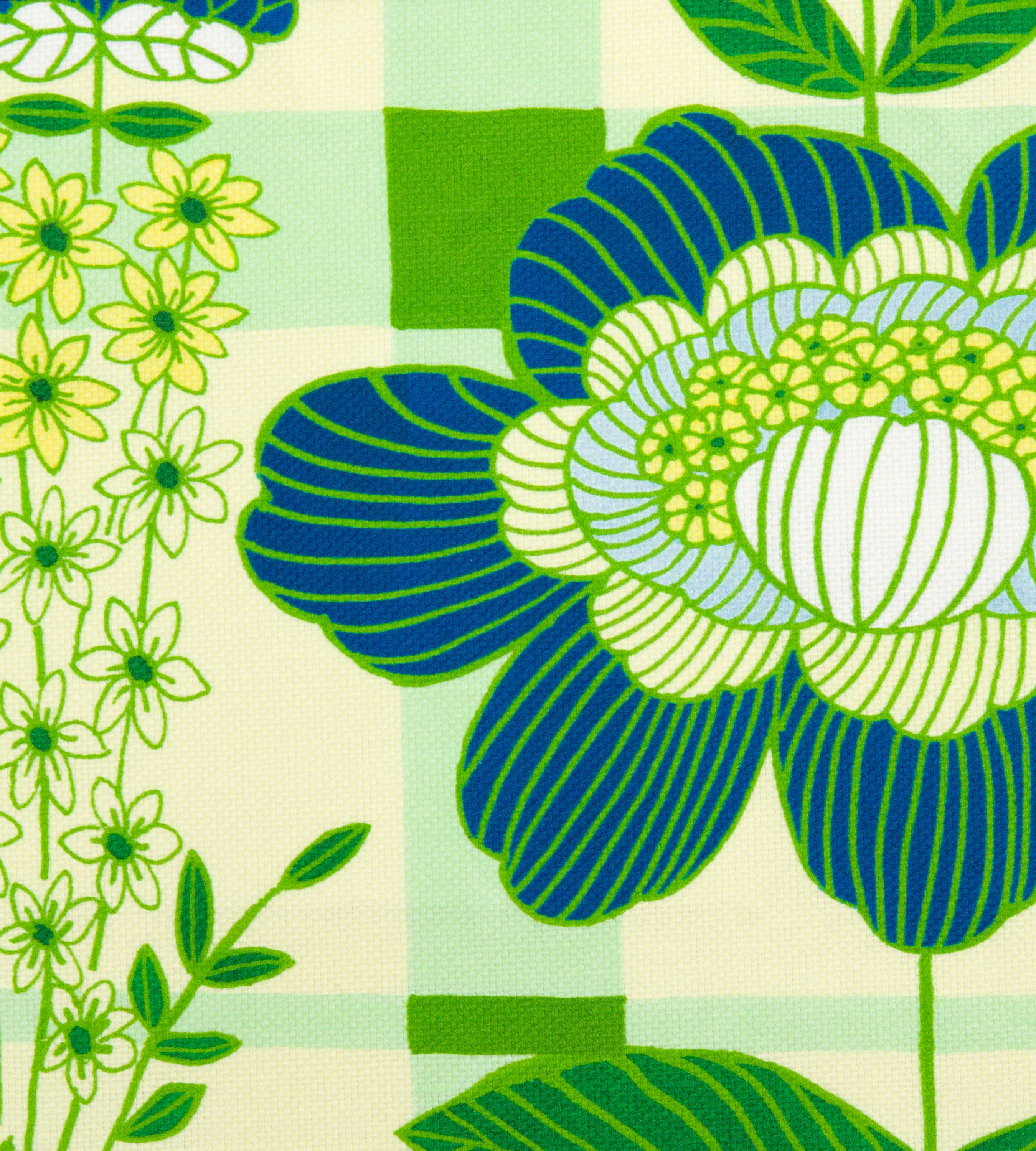 Plaid Blooms Fantasy Cotton Linen