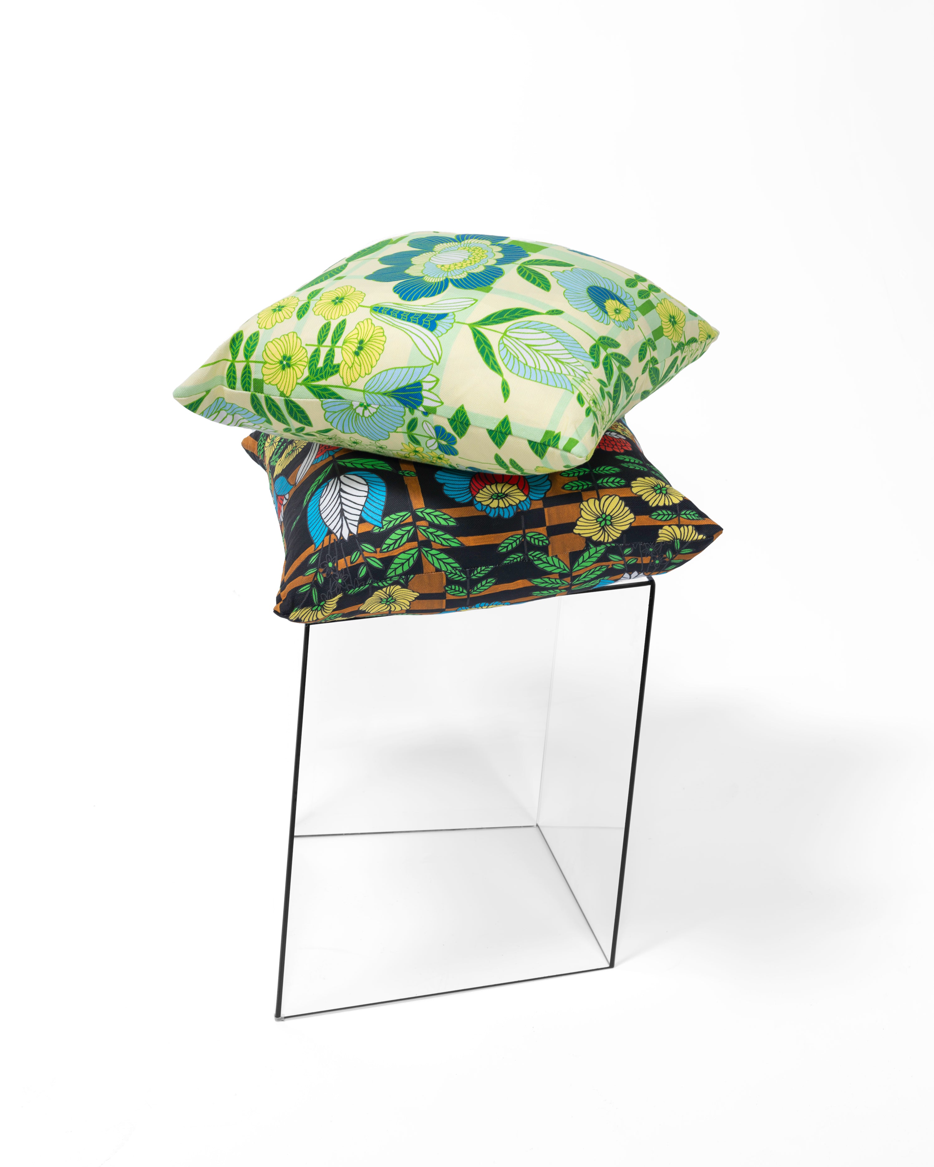 Plaid Blooms Fantasy Cotton Linen