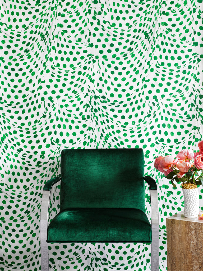 Audrey Dot Green Wallpaper