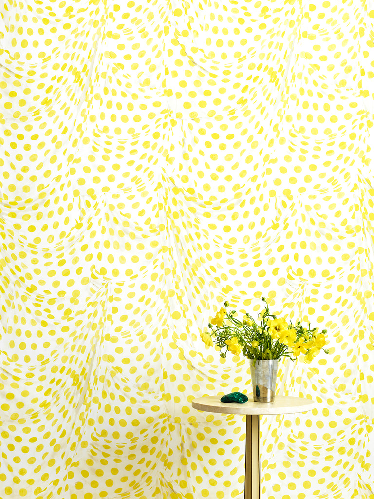Audrey Dot Yellow Wallpaper