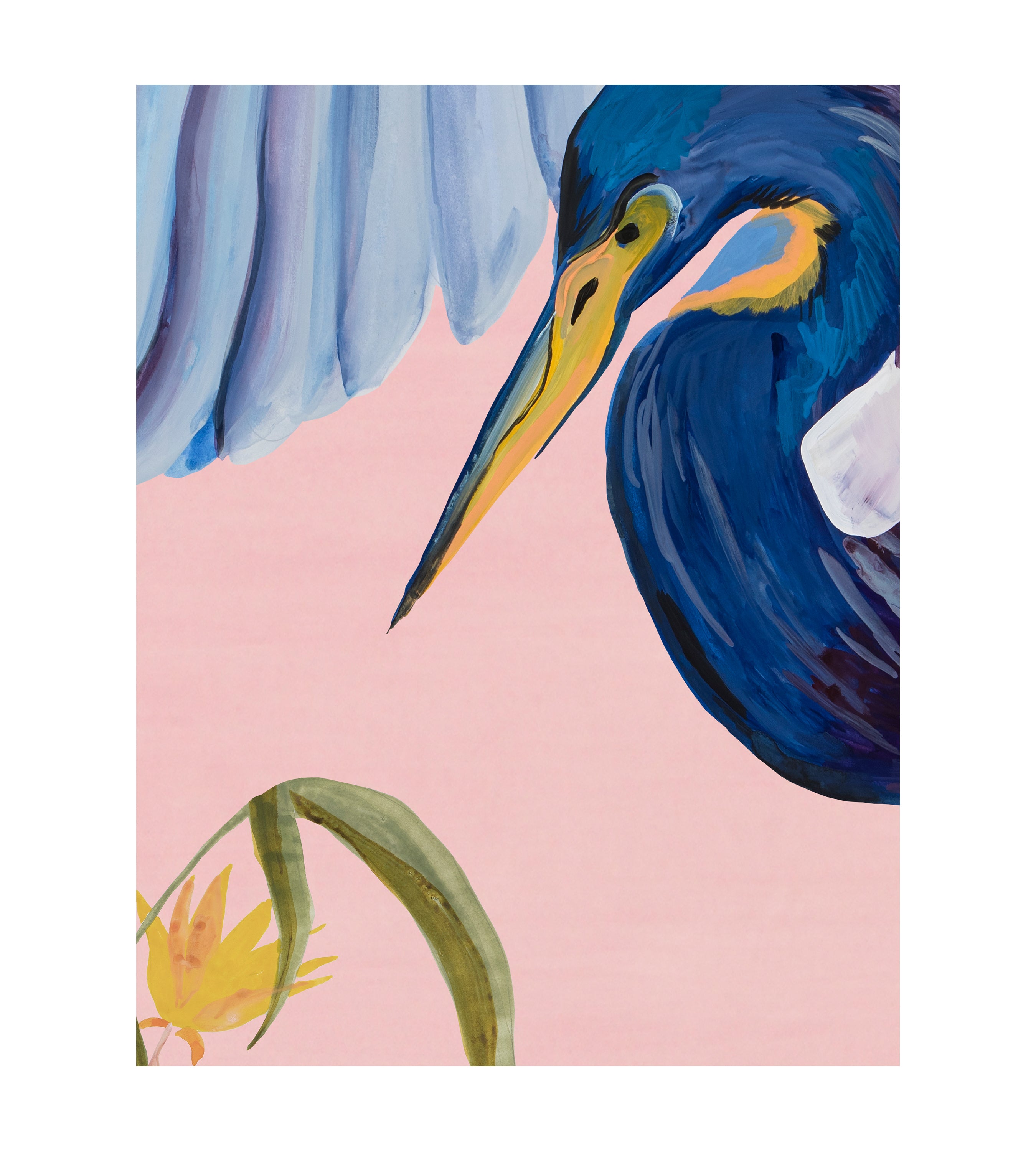 Birds Pink Scenic Wallpaper