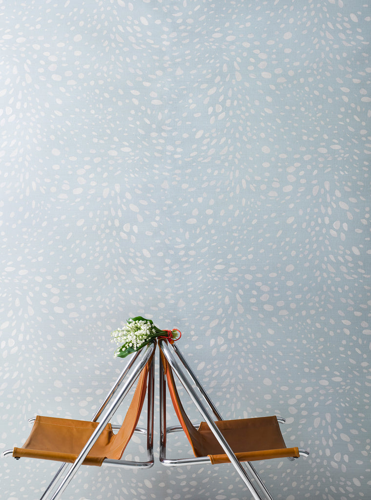 Cheetah Trompe L'oeil Parma Gray Metallic Grasscloth Wallpaper