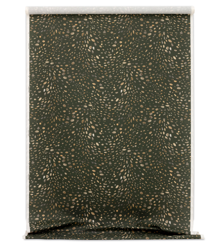 Cheetah Trompe L'oeil Green Linen