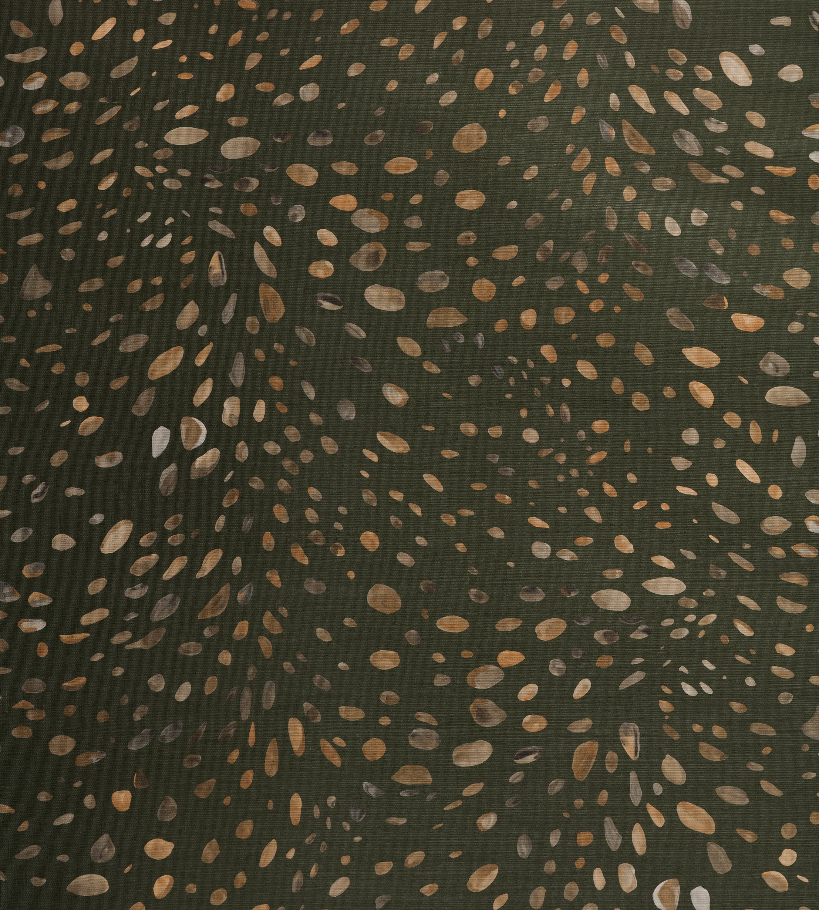 Cheetah Trompe L'oeil Green Metallic Grasscloth Wallpaper