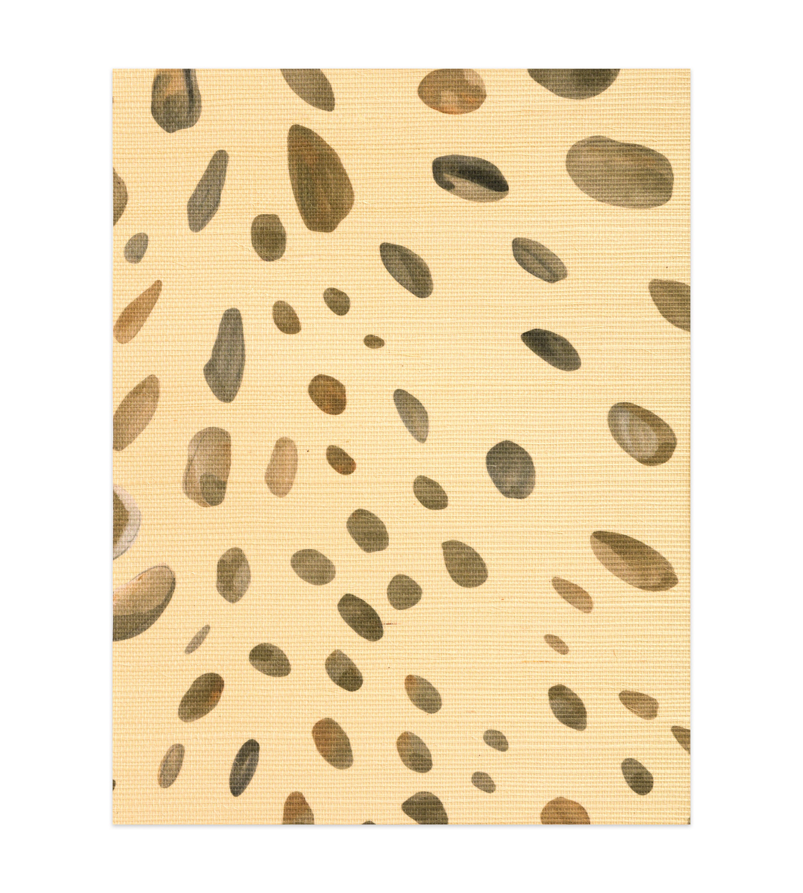 Cheetah Trompe L'oeil Sand Grasscloth Wallpaper