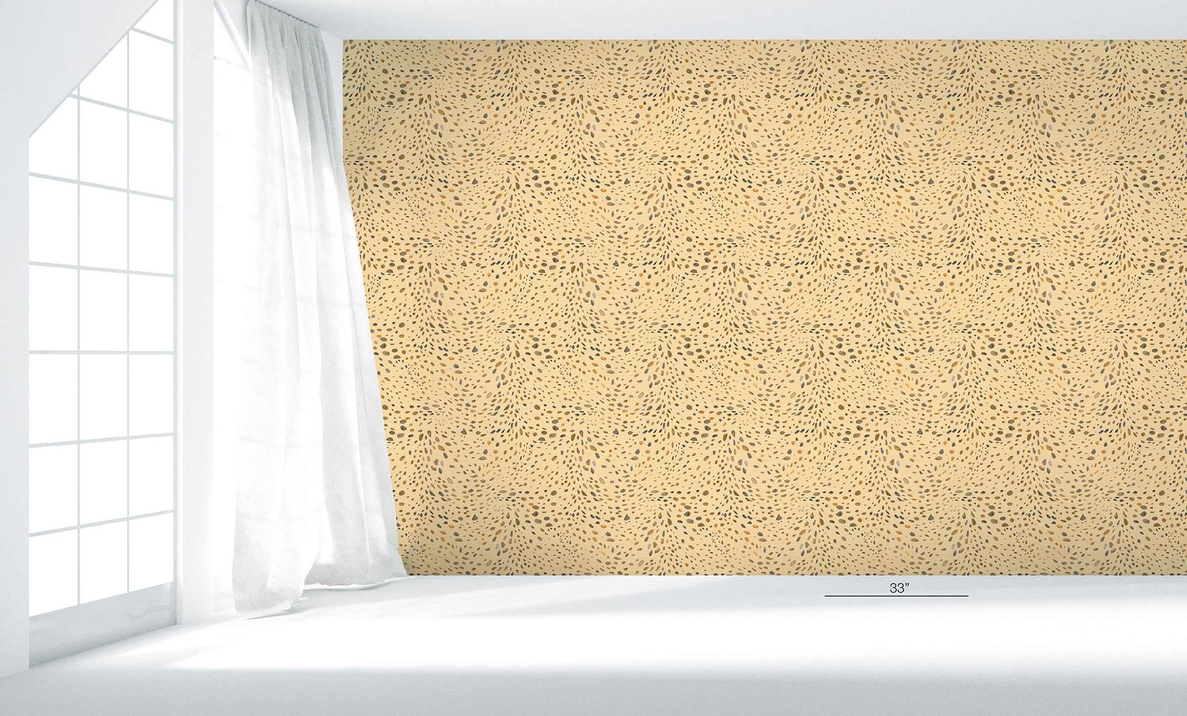 Cheetah Trompe L'oeil Sand Grasscloth Wallpaper
