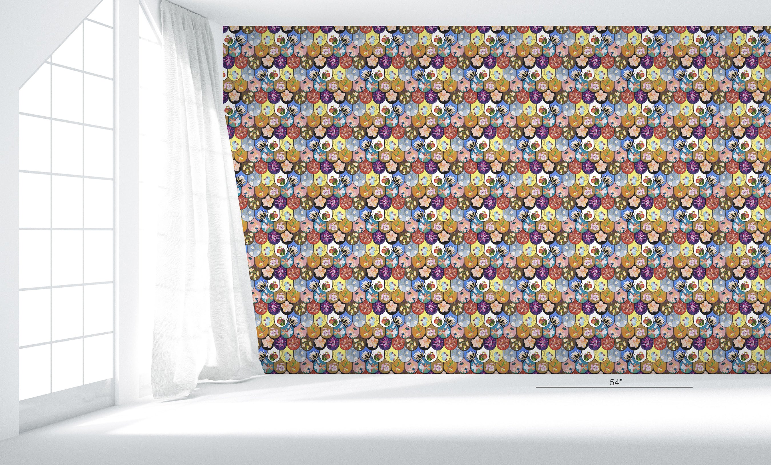 Floral Scales Wallpaper