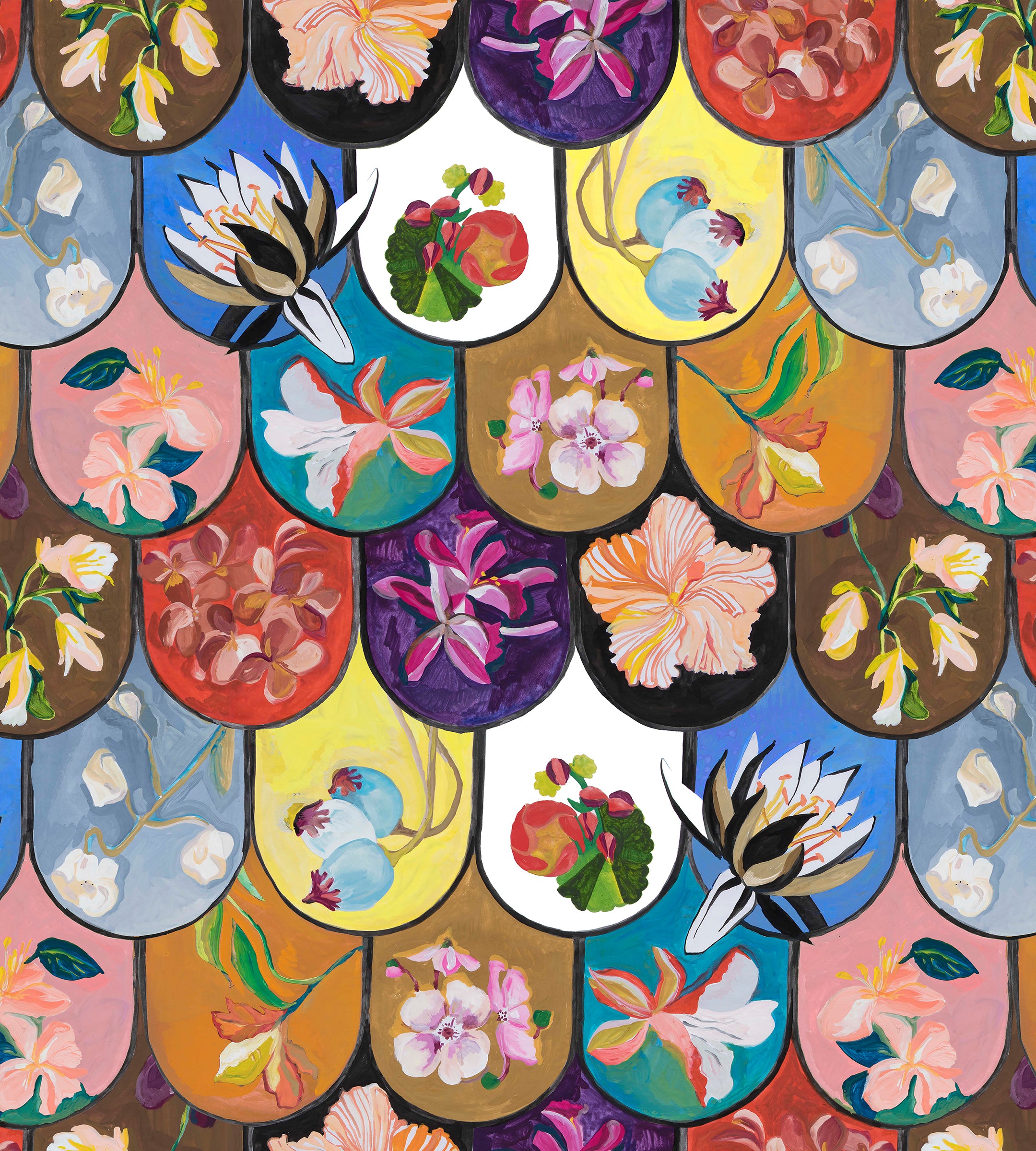 Floral Scales Wallpaper