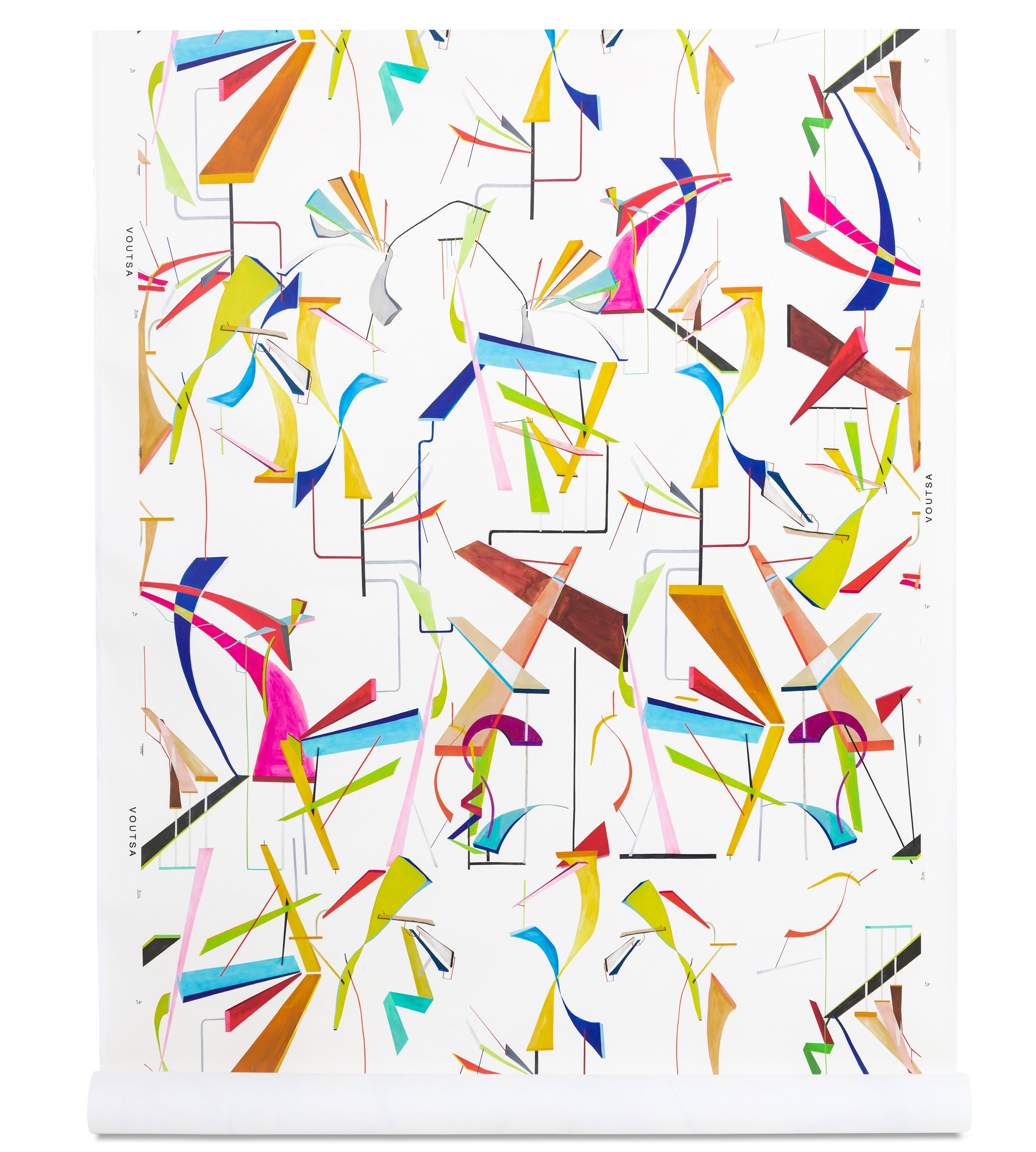 George All Over on Metallic White Wallpaper