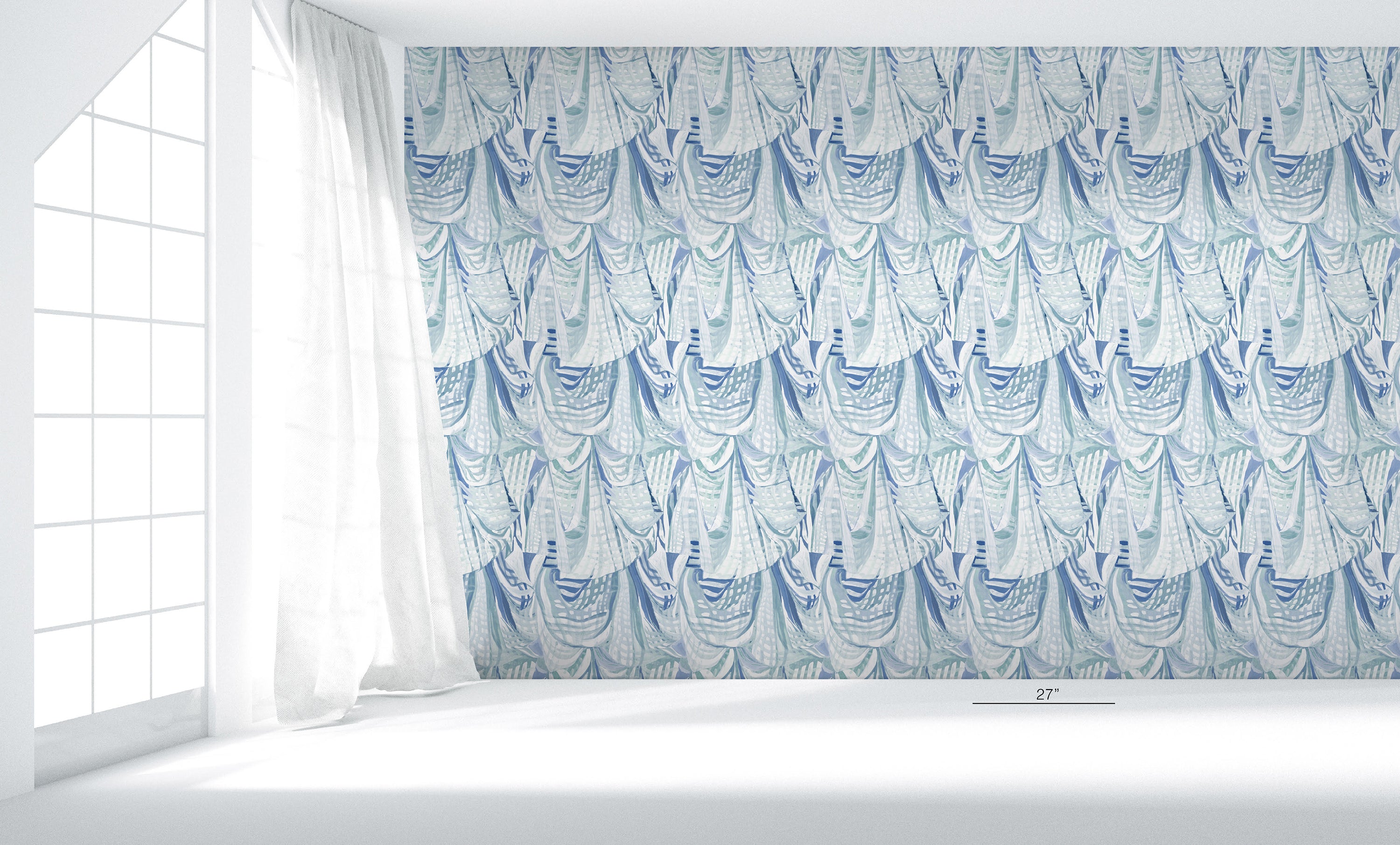 Gingham Blue Wallpaper
