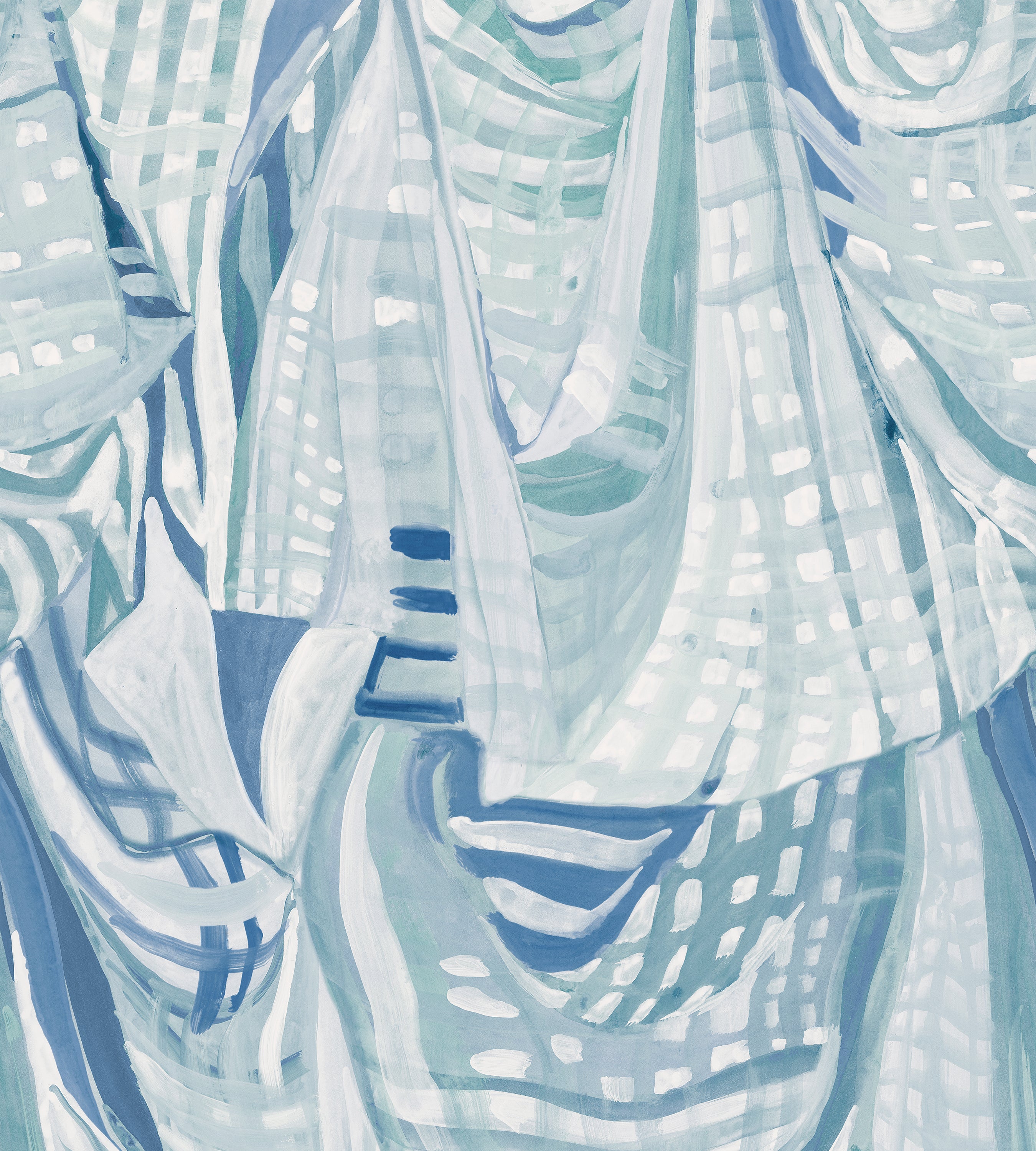 Gingham Blue Wallpaper