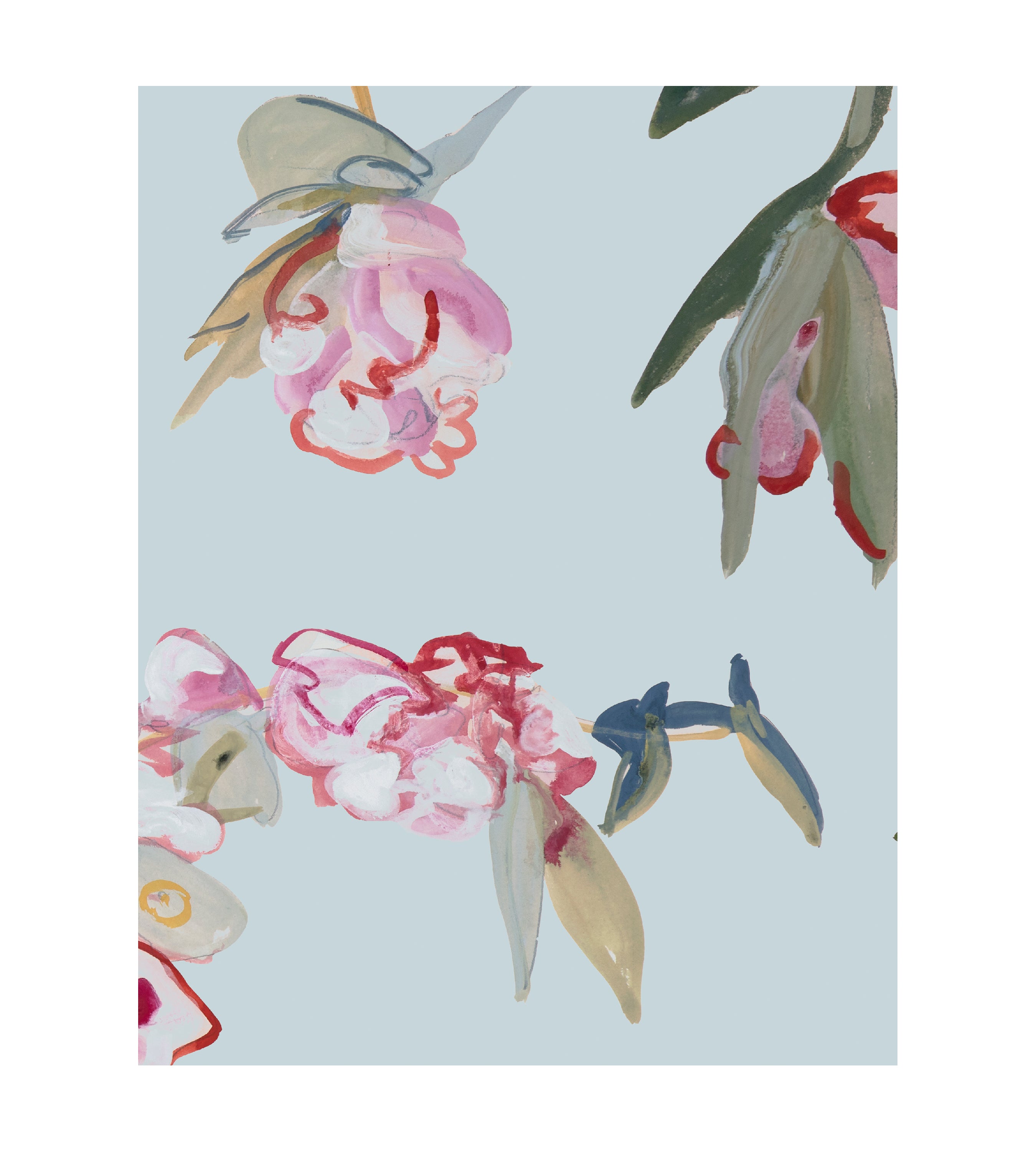 Guinevere Mieke Blue Chinoiserie Wallpaper