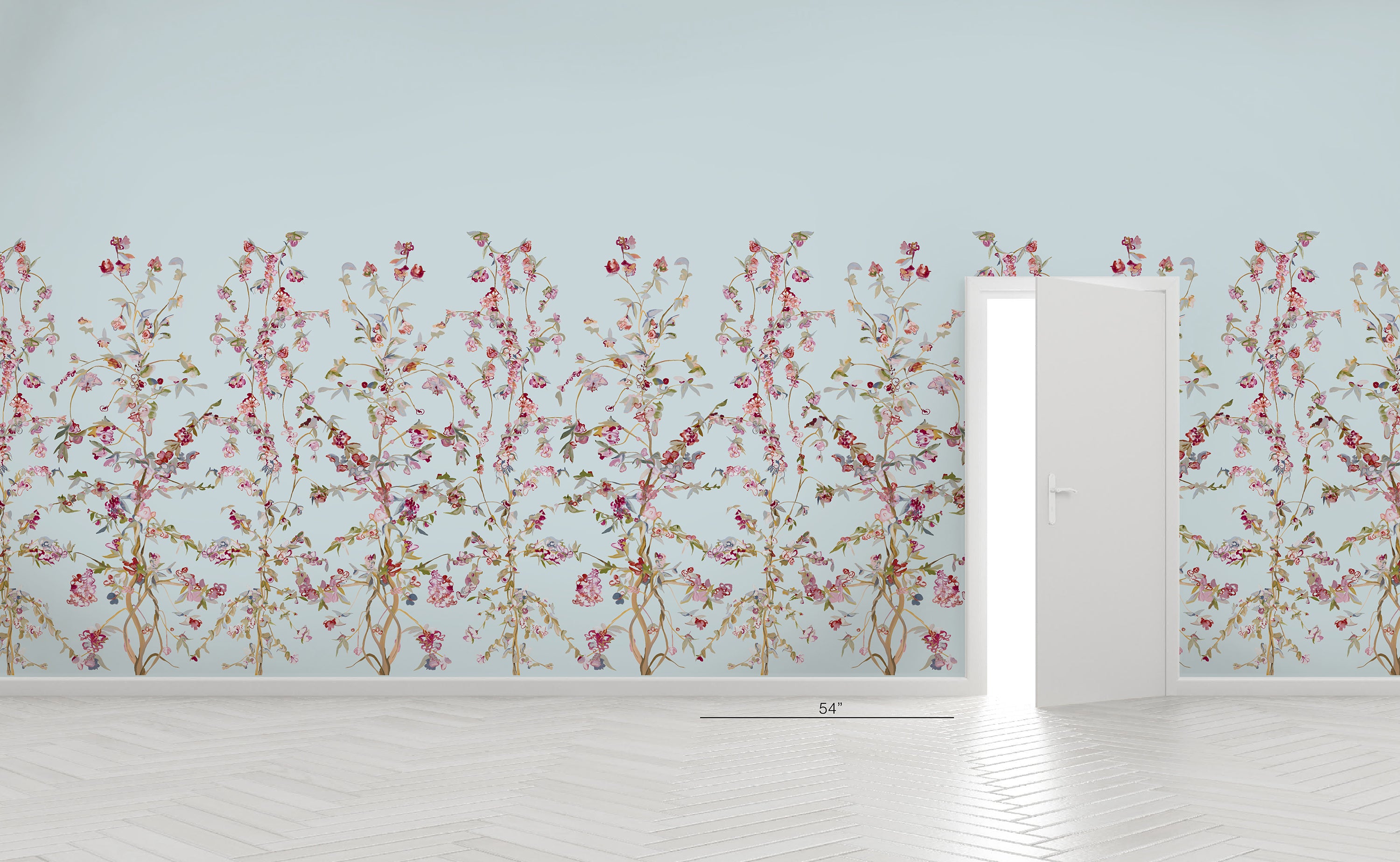 Guinevere Mieke Blue Chinoiserie Wallpaper