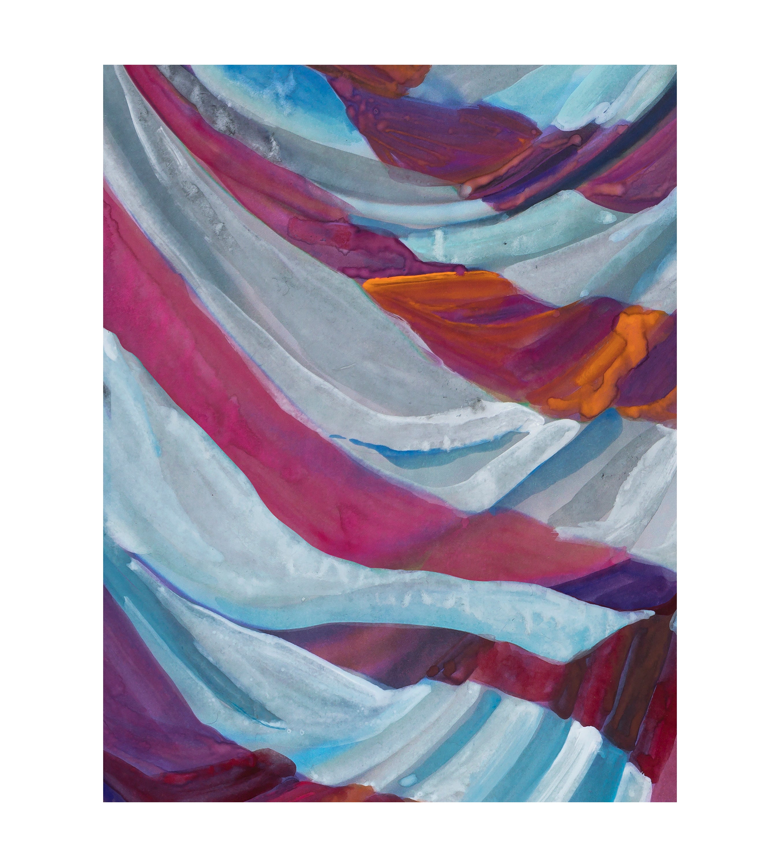 Judy Stripe Blue and Purple Wallpaper