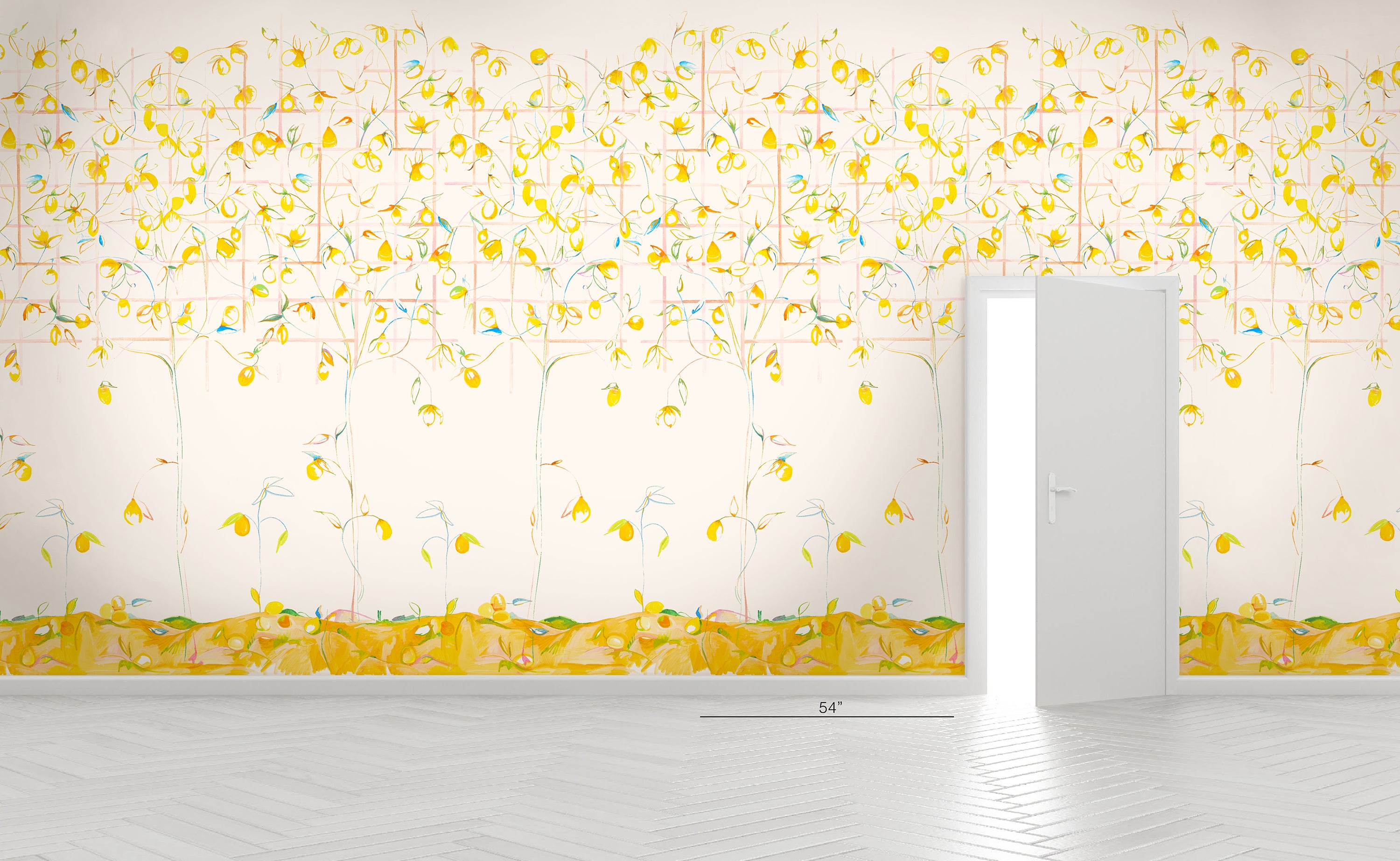 Lemon Tree Chinoiserie Wallpaper