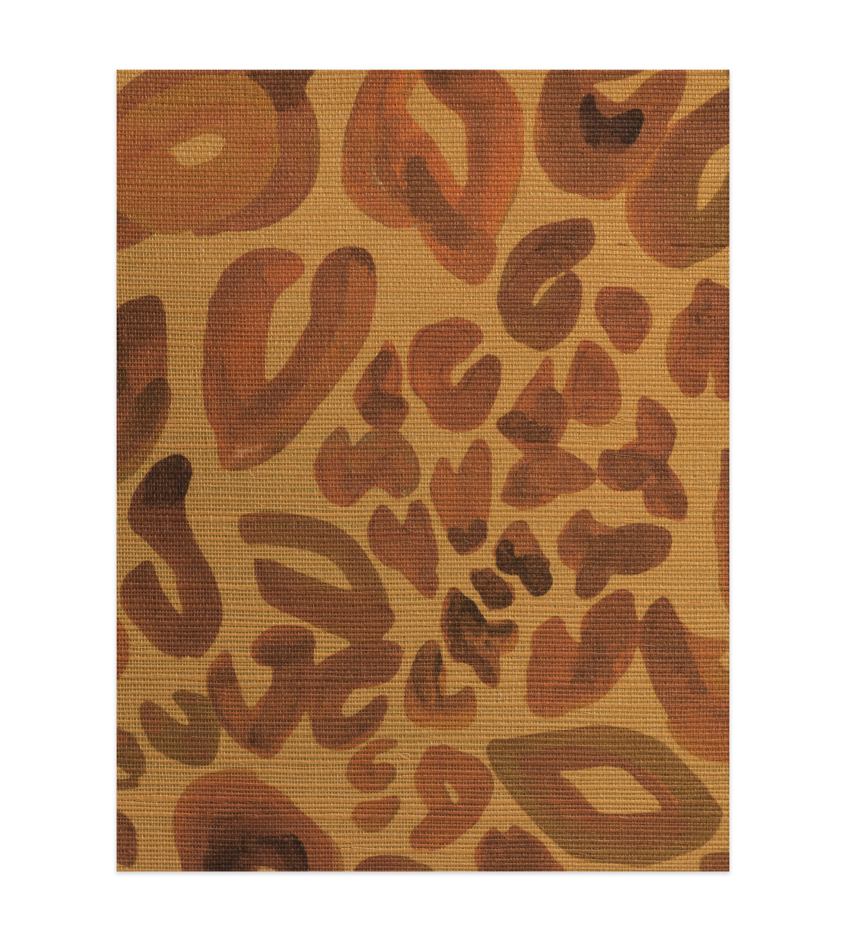 Leopard Gold Metallic Grasscloth Wallpaper