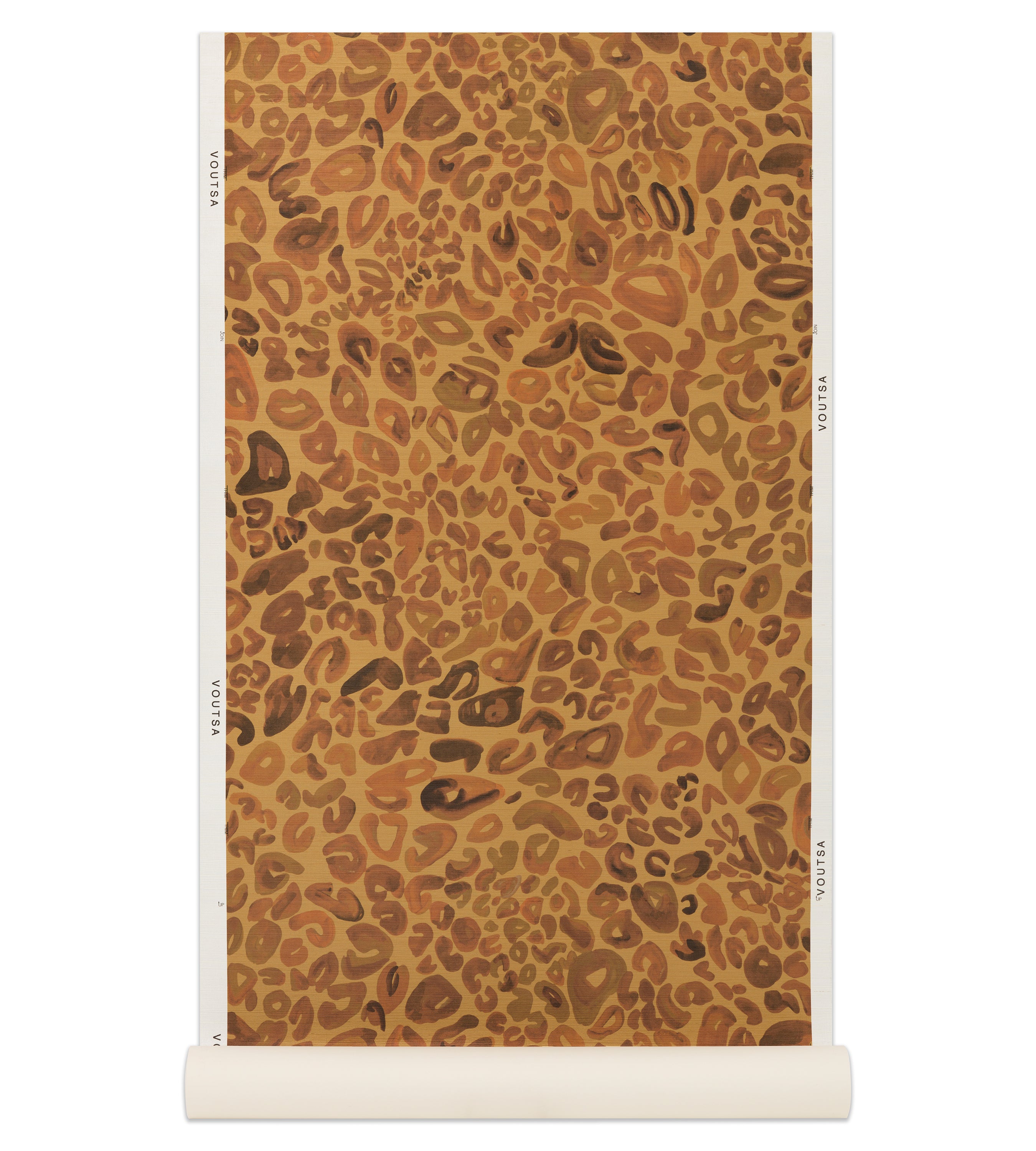 Leopard Gold Metallic Grasscloth Wallpaper