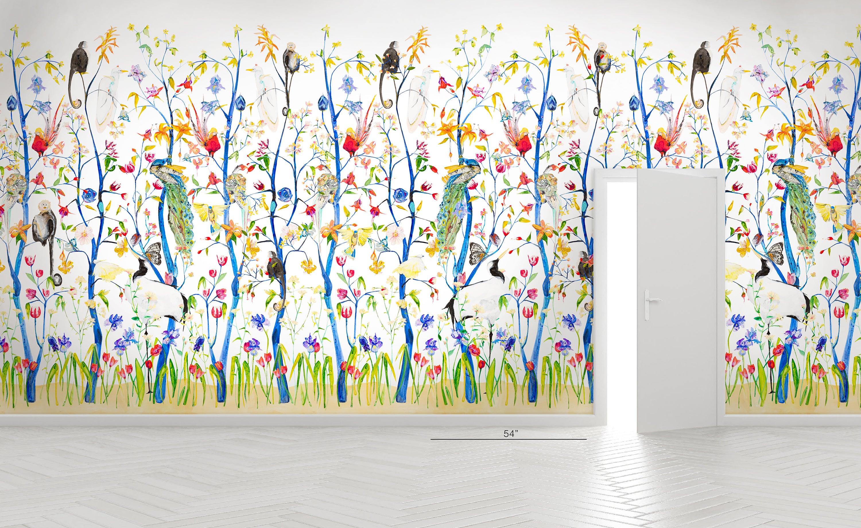 Menagerie Chinoiserie White Wallpaper
