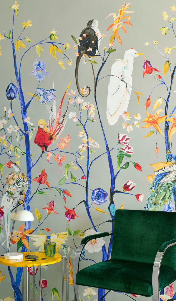 Menagerie Chinoiserie Vert De Terre Wallpaper