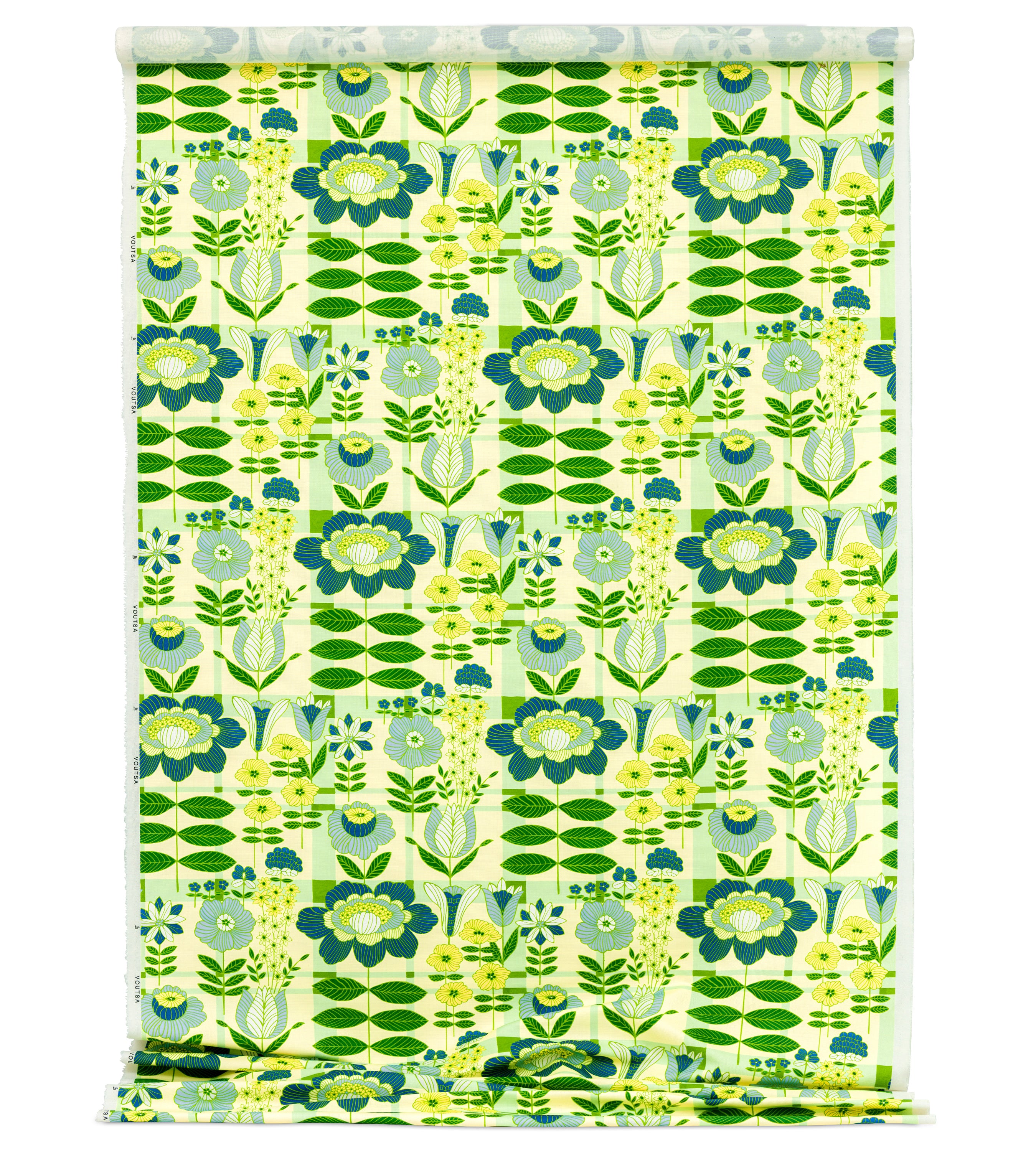 Plaid Blooms Fantasy Cotton Linen