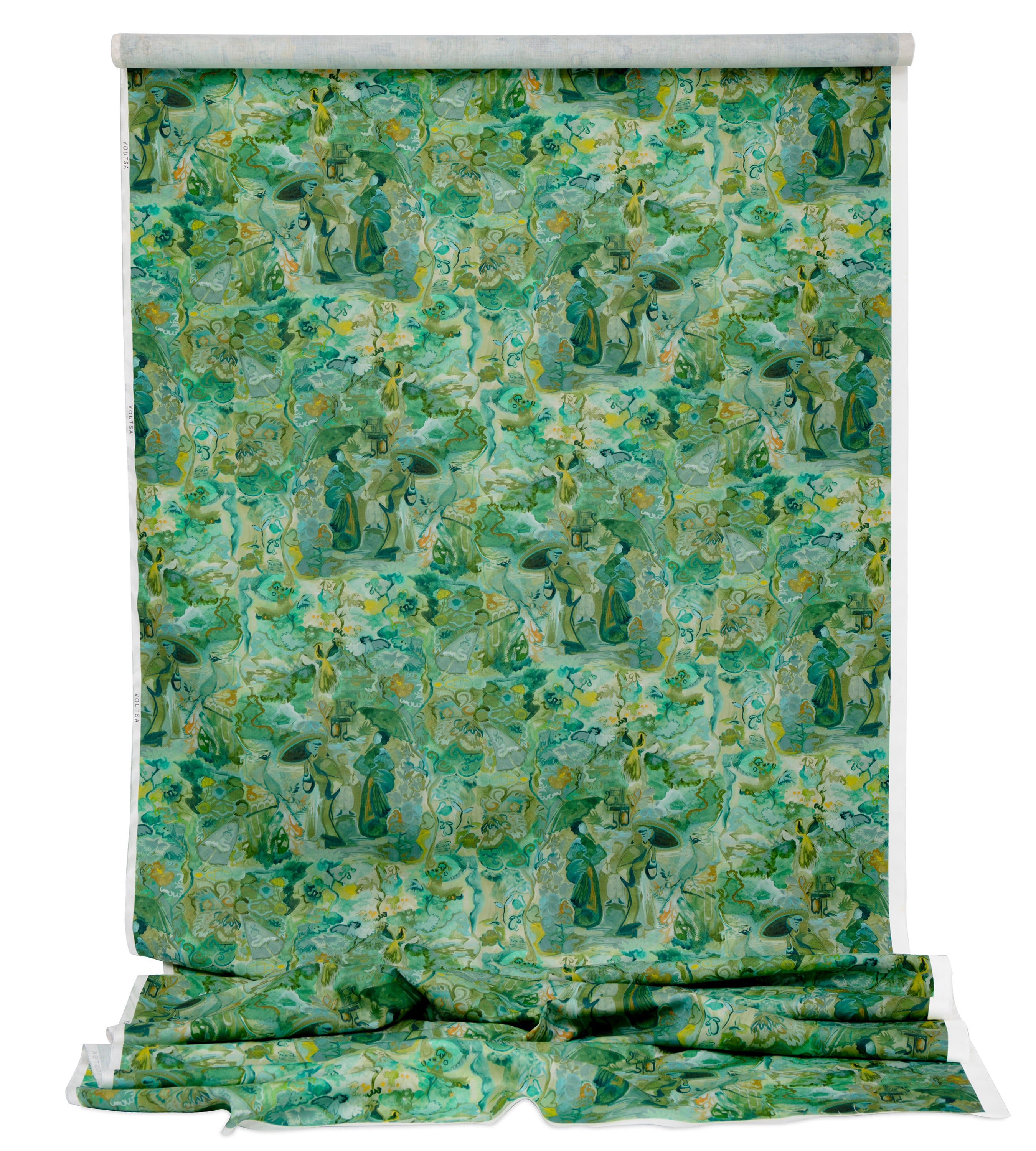 Monochrome Green Linen