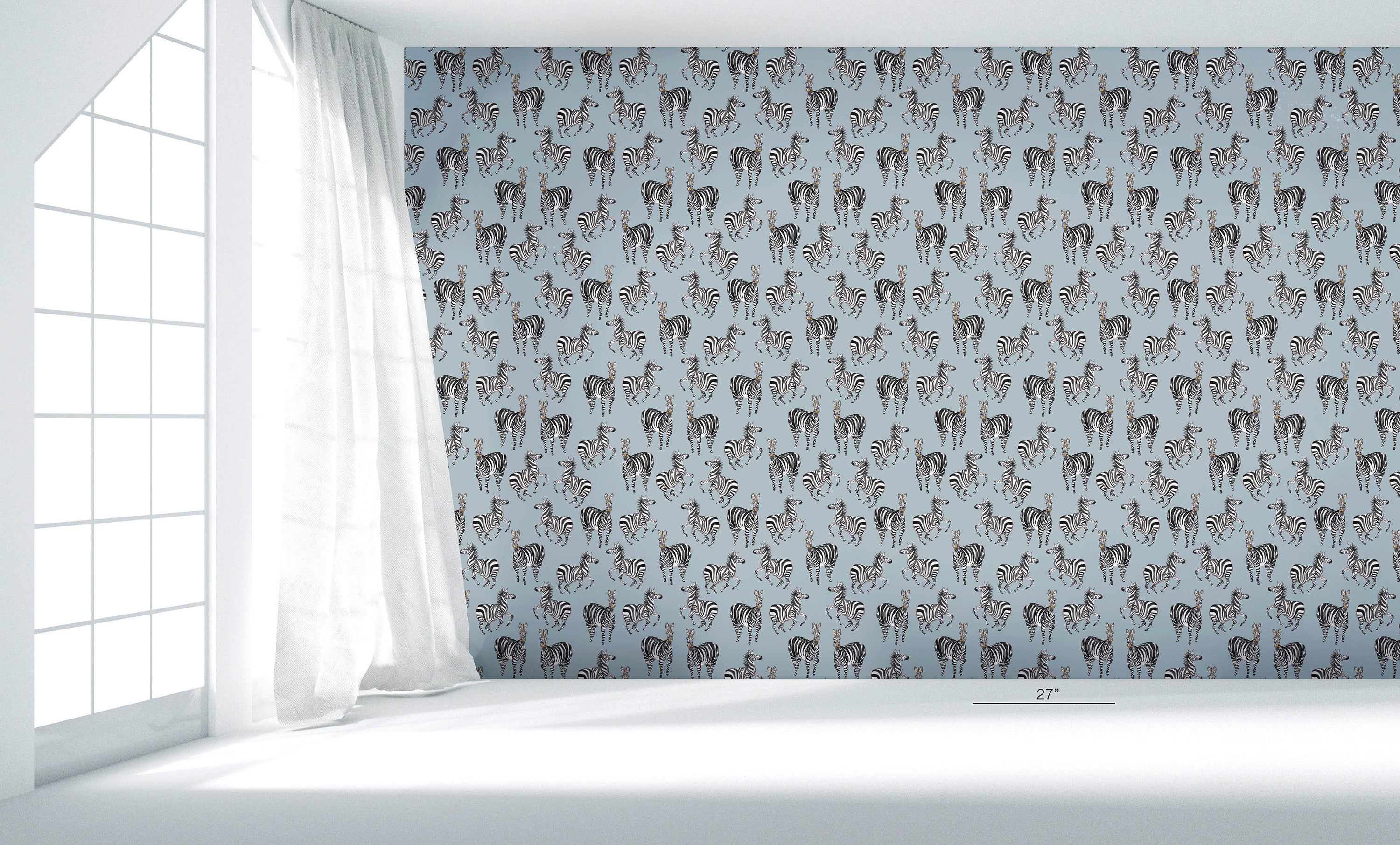 Zebras Parma Gray Wallpaper