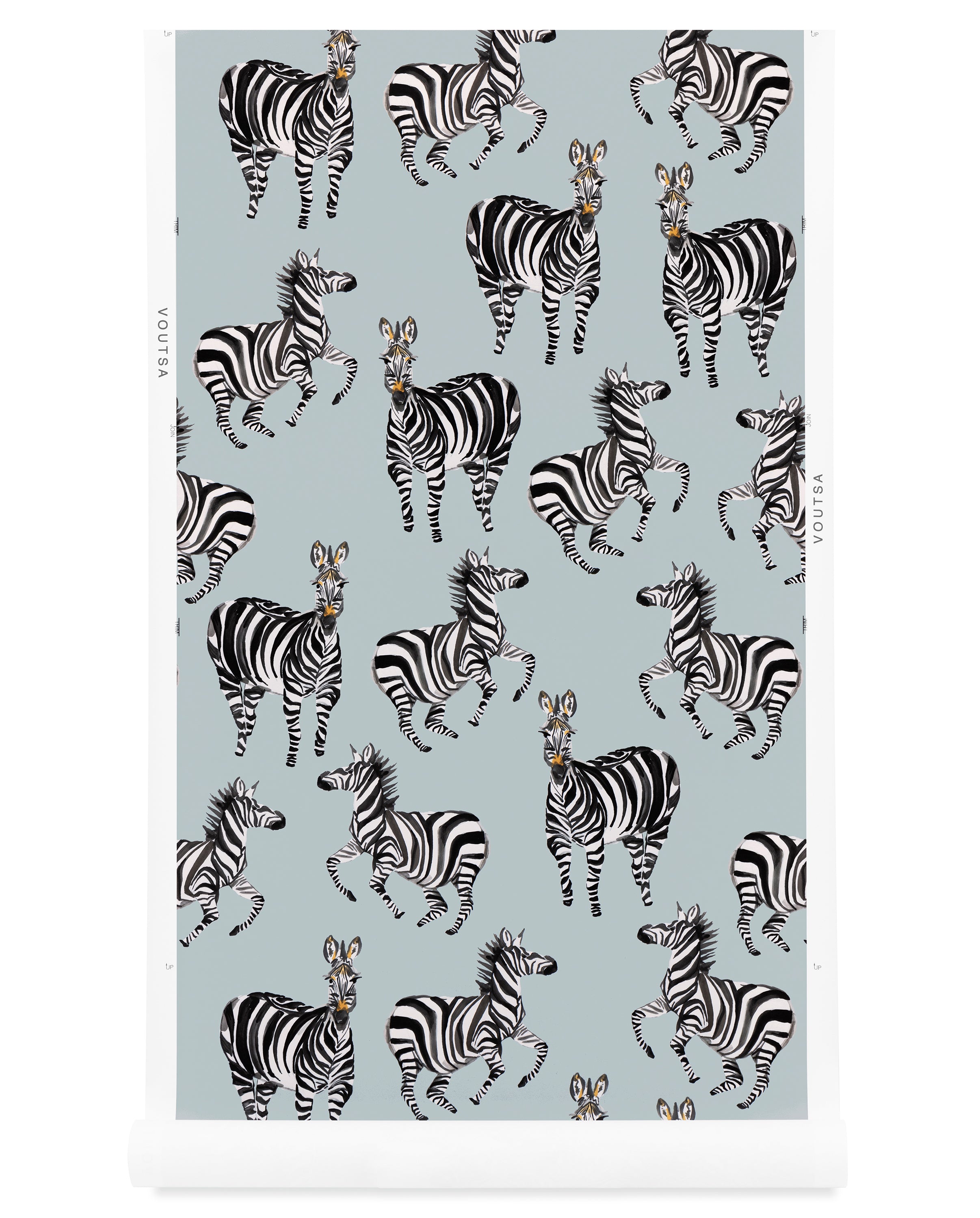 Zebras Parma Gray Wallpaper