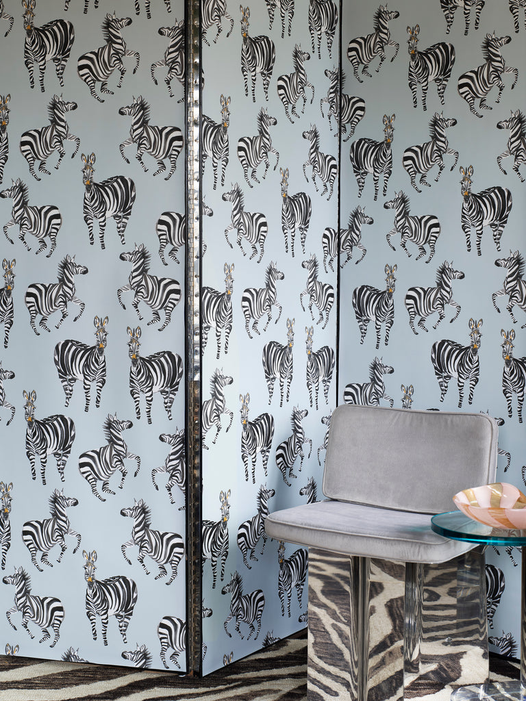 Zebras Parma Gray Wallpaper