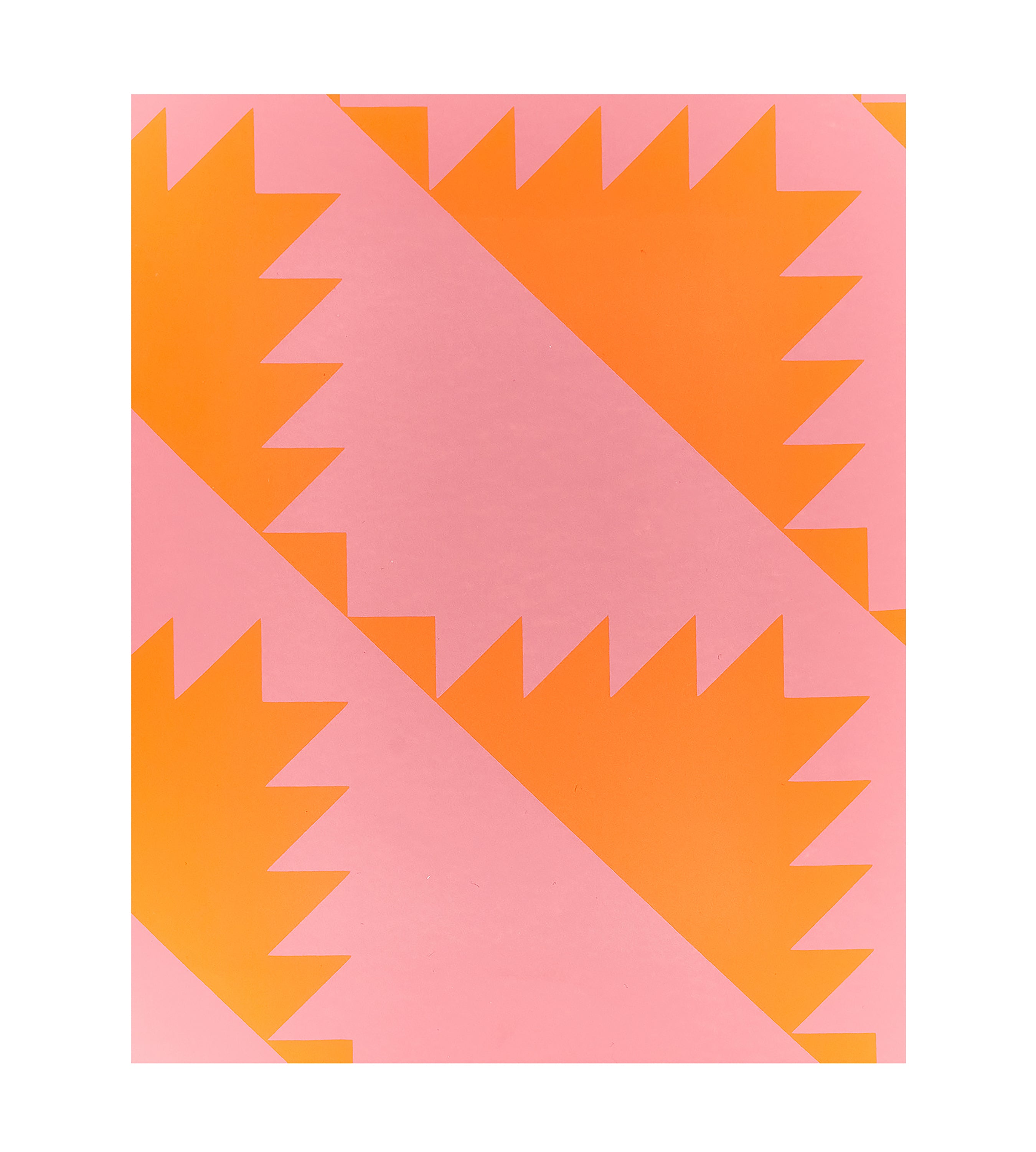 Sawtooth Pink and Orange Wallpaper (x MARKED)