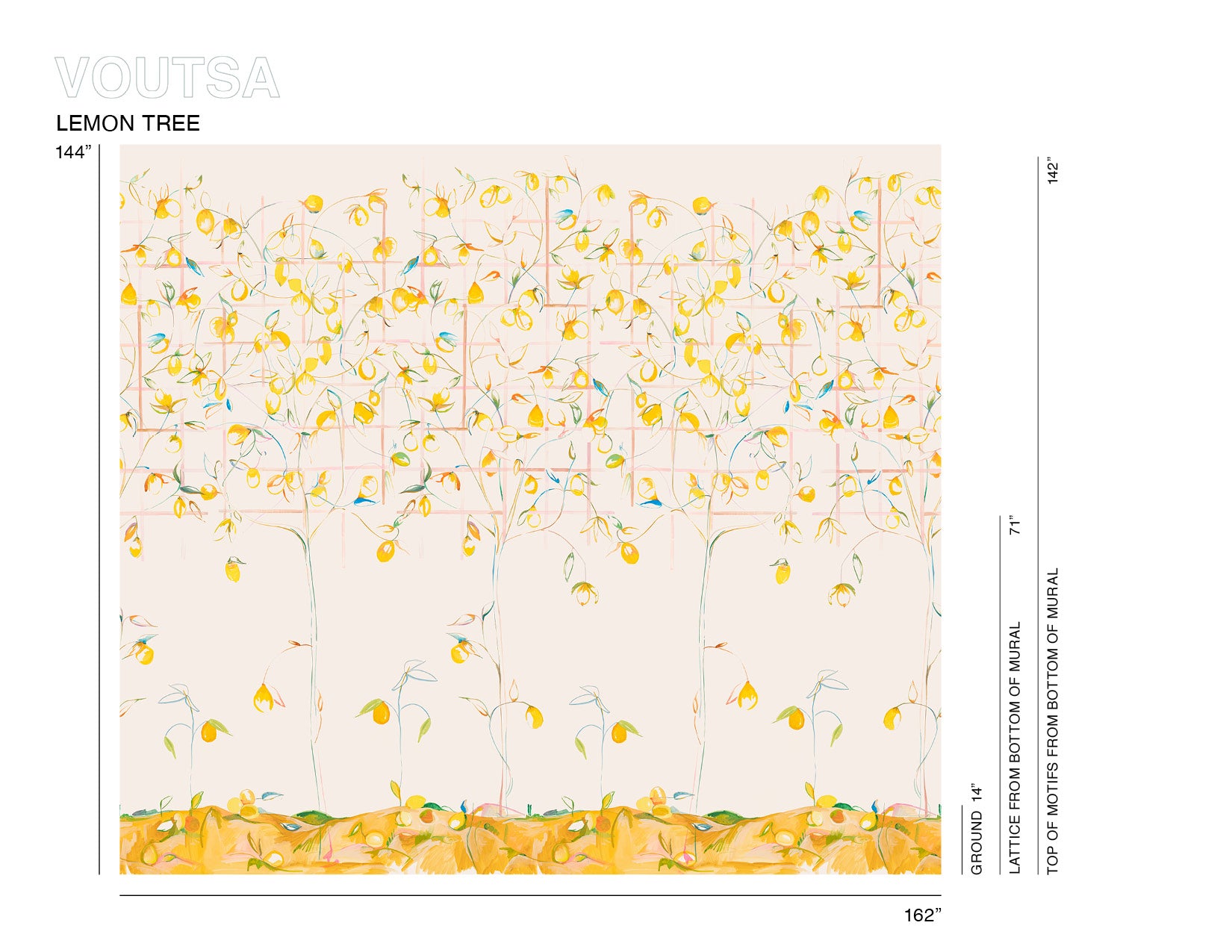Lemon Tree Chinoiserie Wallpaper