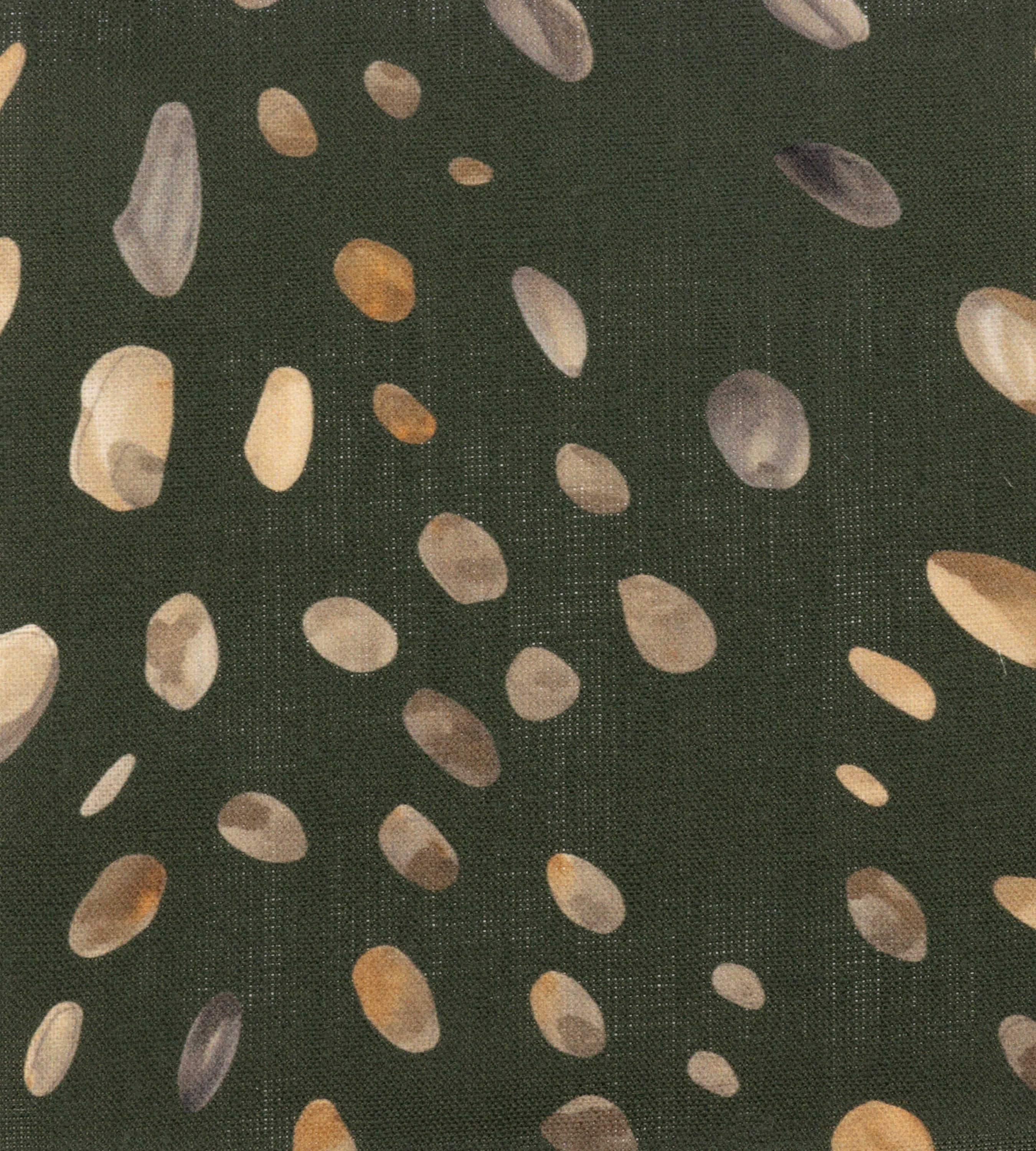 Cheetah Trompe L'oeil Green Cotton Linen