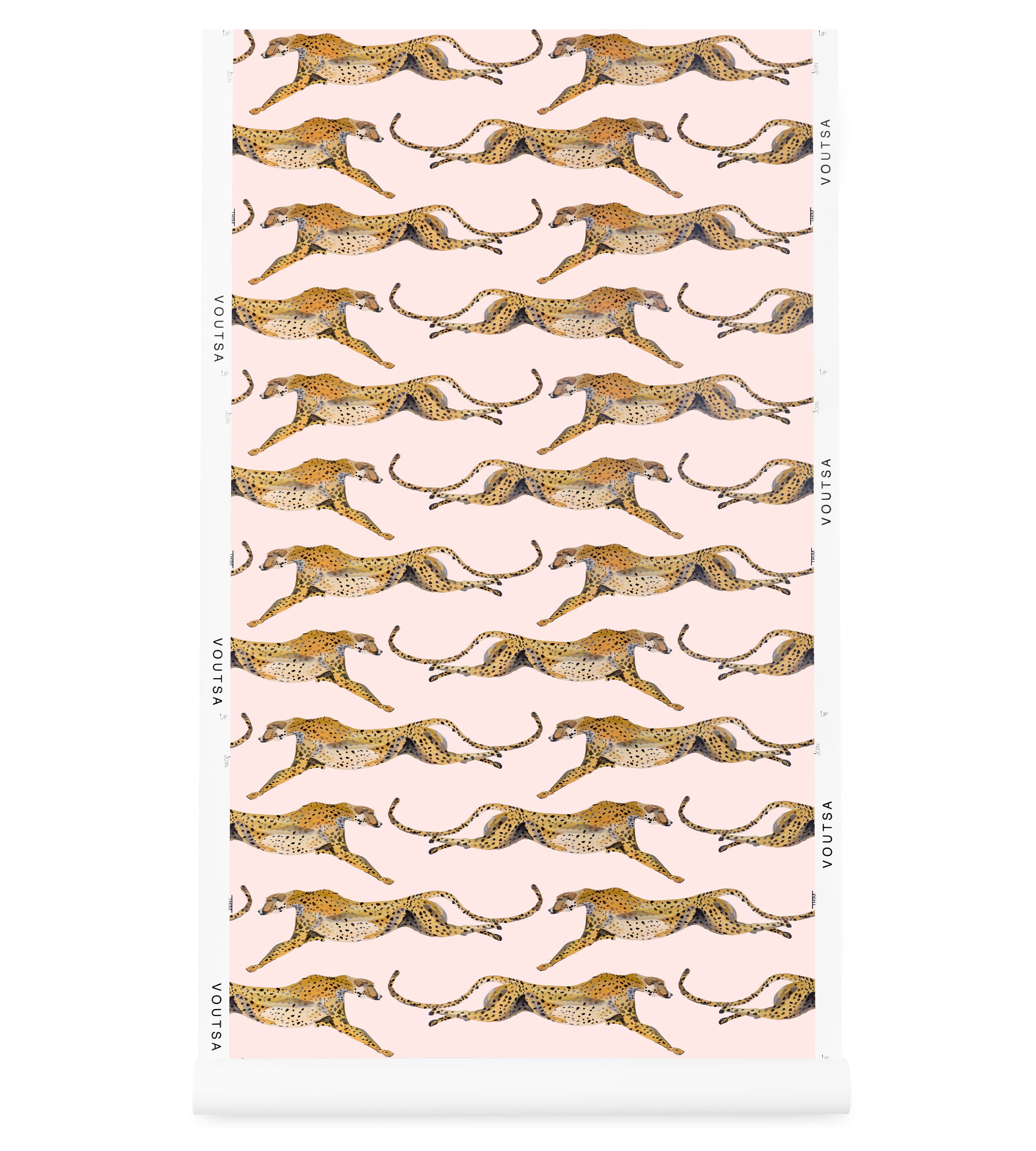 Cheetahs Leaping Pink Wallpaper
