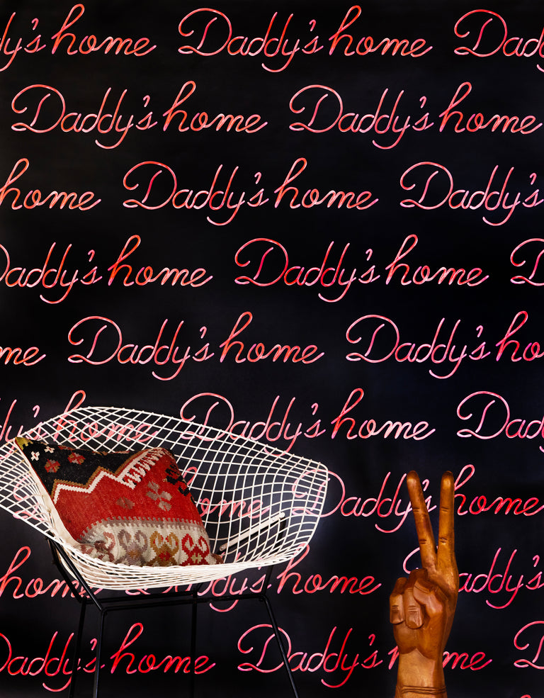 Daddy's Home Pink Wallpaper