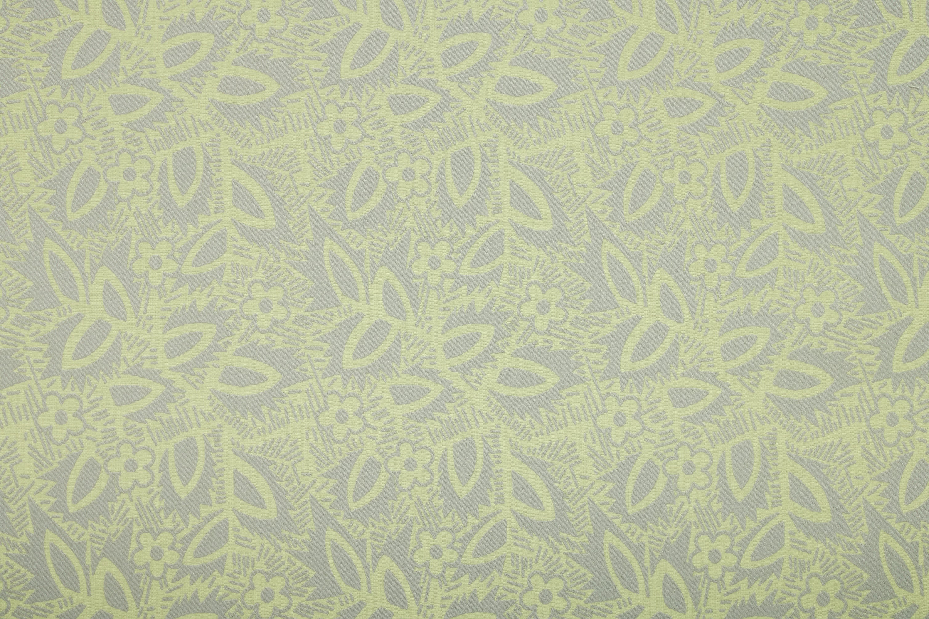 Deco Floral Green and Blue Performance Woven