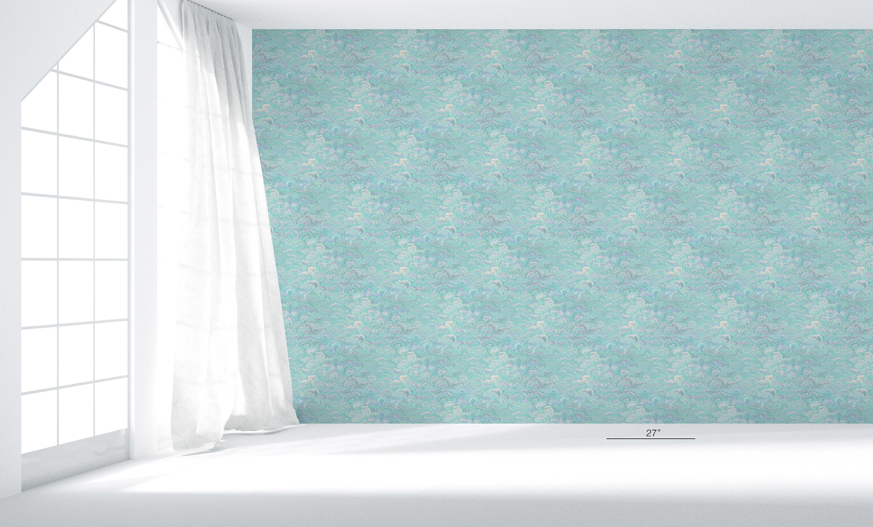 Pride Marble Nonbinary Turquoise Wallpaper