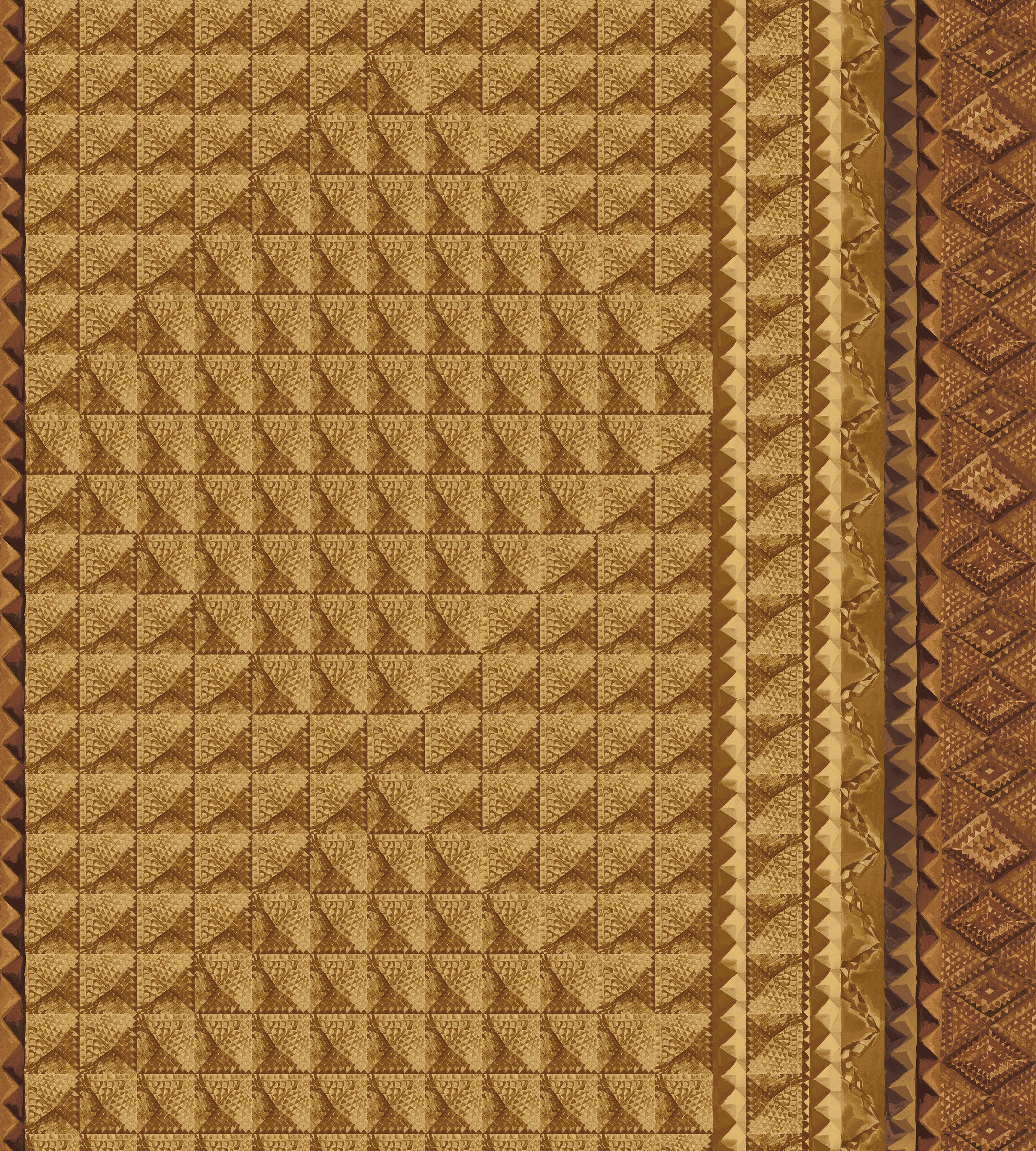 Tramp Box Bricks Diamond Stripe Wallpaper