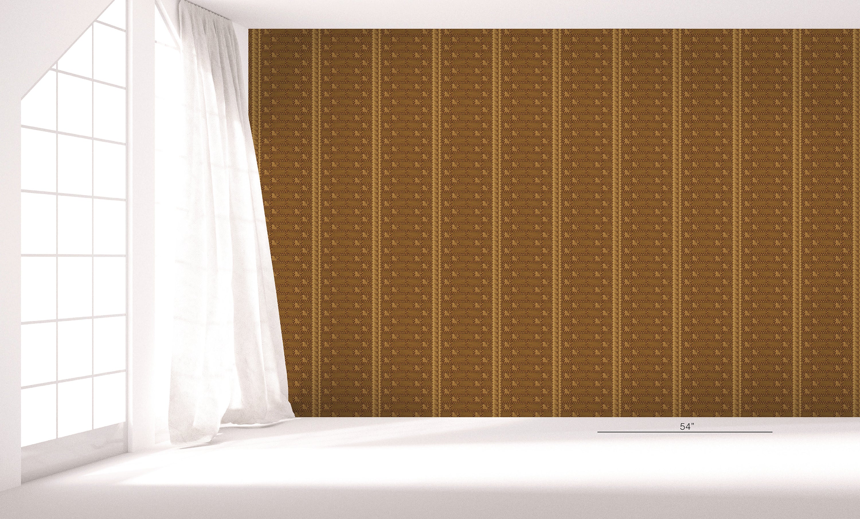 Tramp Box Bricks with Stripe Wallpaper