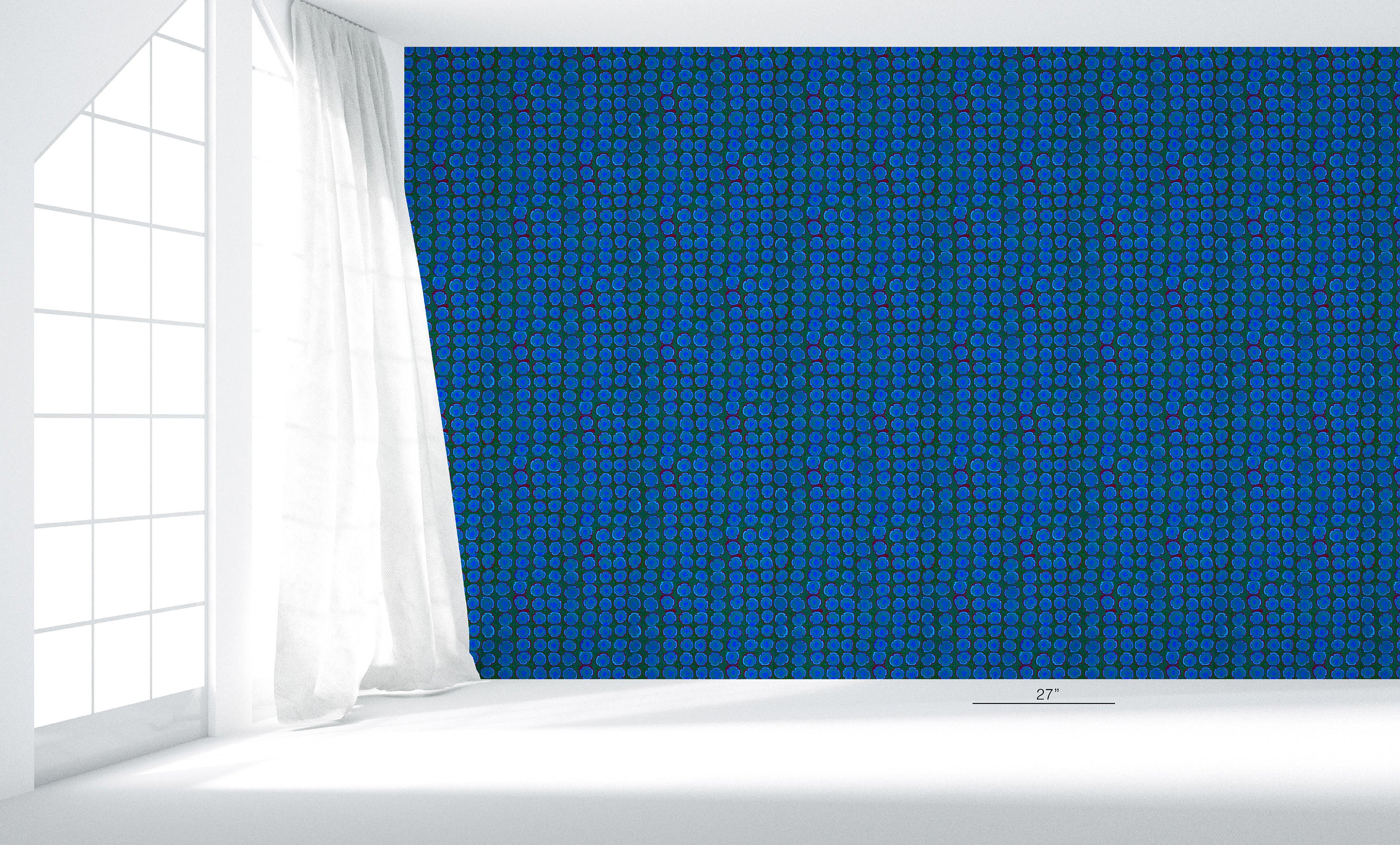 Trippy Pansies Emerald City Wallpaper