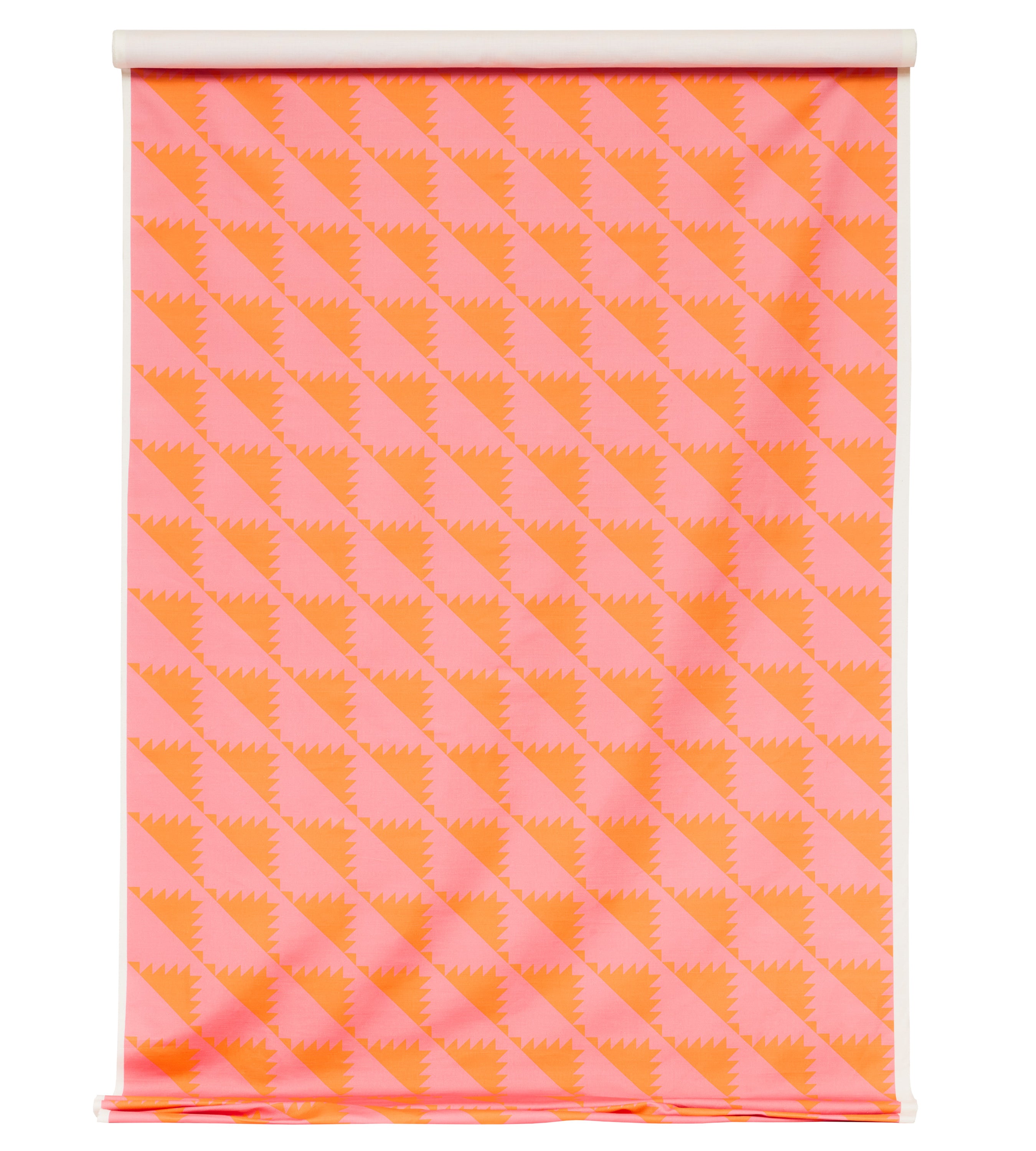 Sawtooth Pink and Orange Cotton Linen (x MARKED)