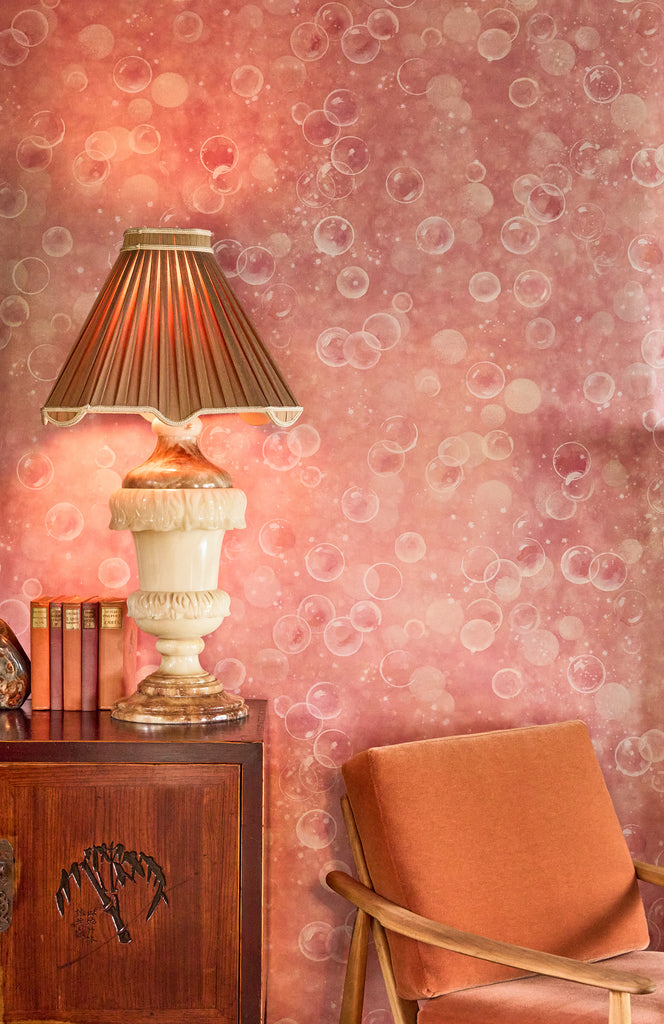 Fizz Wallpaper in Rosé (x Scott Pask)
