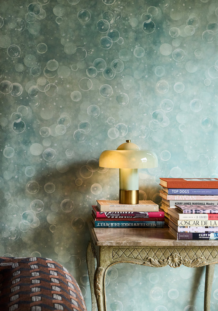 Fizz Wallpaper in Verdigris (x Scott Pask)