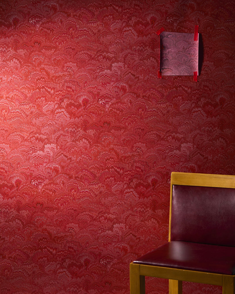 Pride Marble Flaming Red Wallpaper