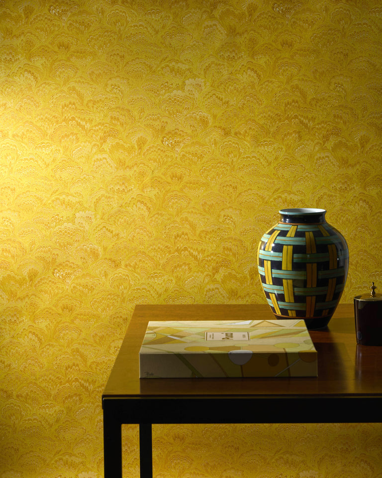 Pride Marble Golden Yellow Wallpaper