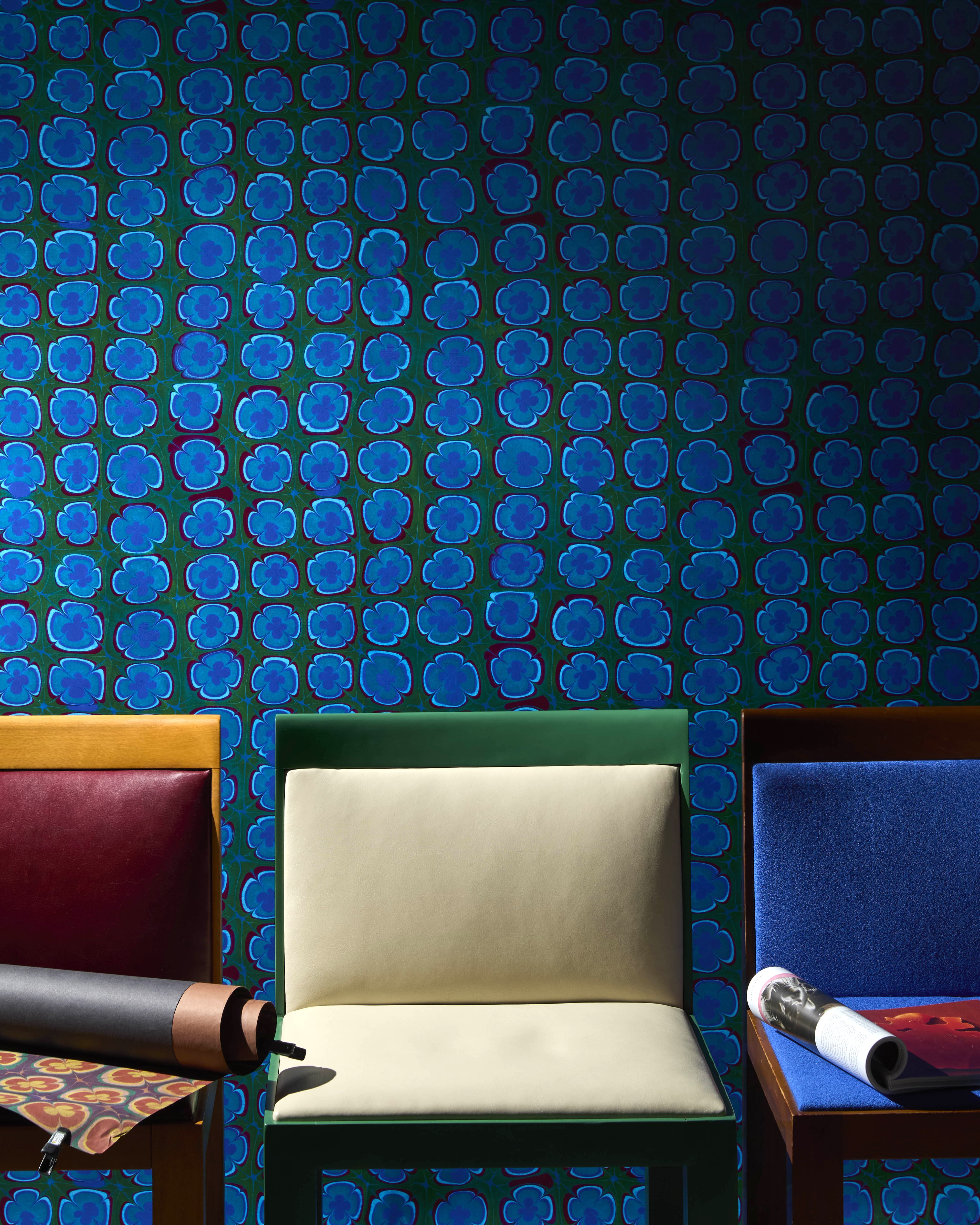 Trippy Pansies Emerald City Wallpaper