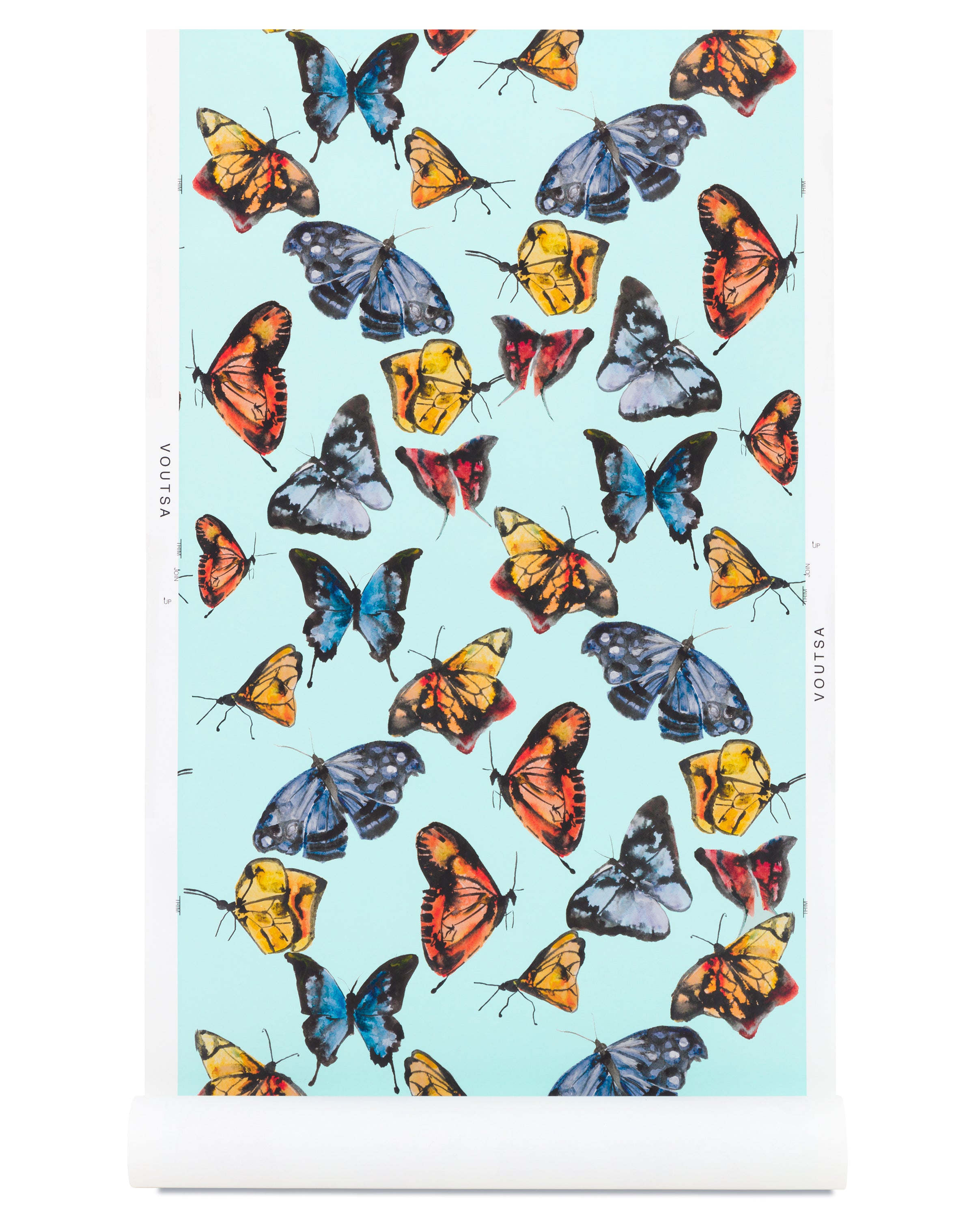 Butterflies on Tiffany Blue Wallpaper