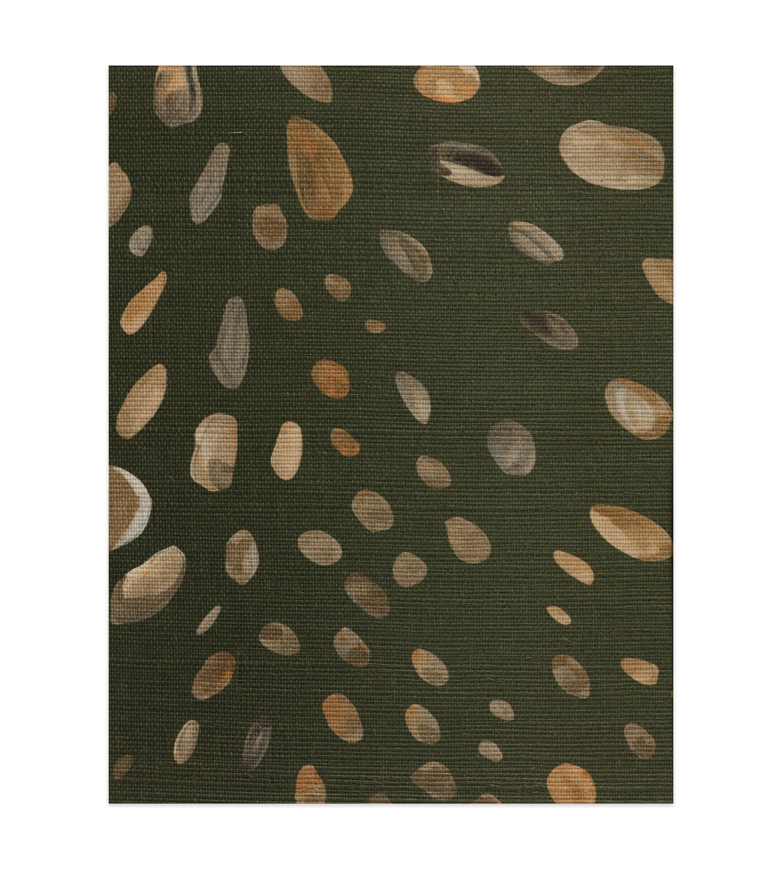 Cheetah Trompe L'oeil Green Metallic Grasscloth Wallpaper
