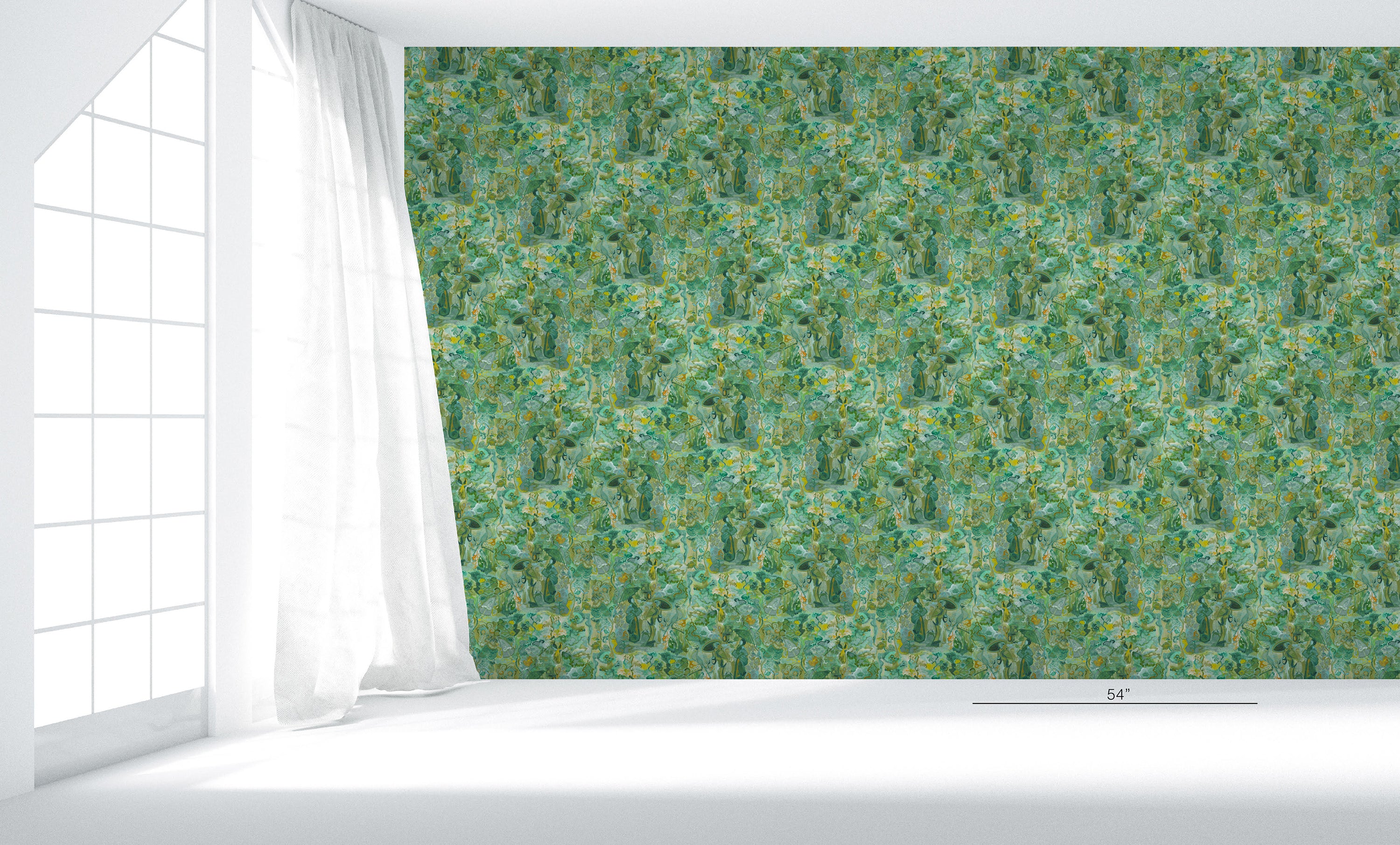 Monochrome Green Wallpaper