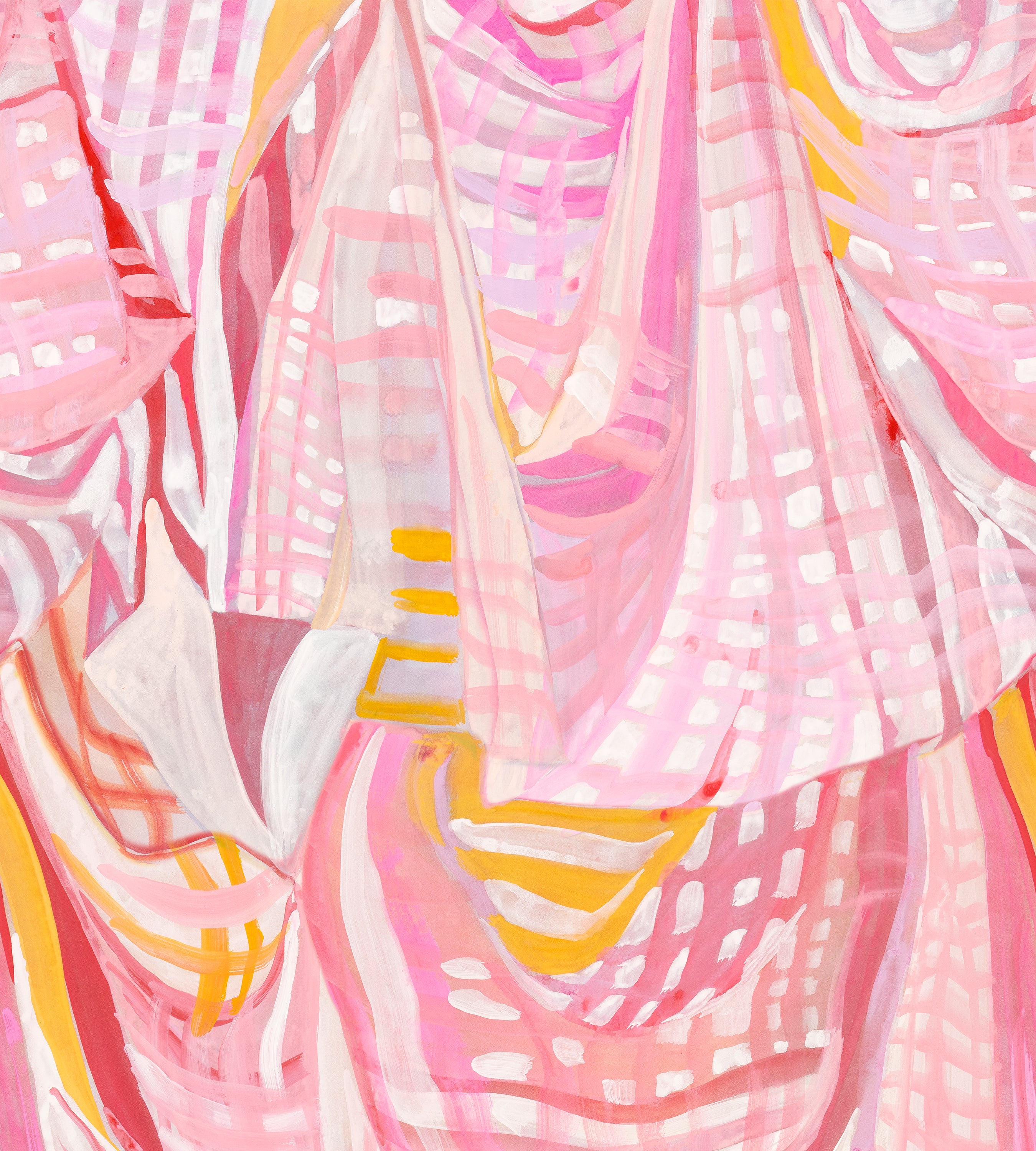 Gingham Pink Wallpaper