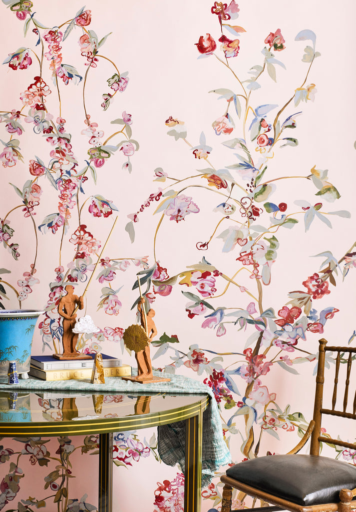 Guinevere Pink Chinoiserie Wallpaper